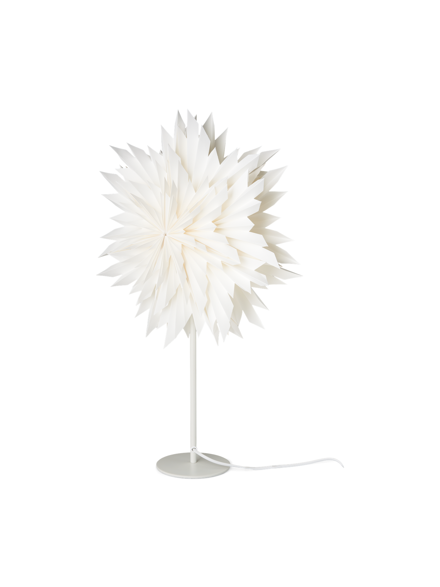 Snowflake lamp Paper/metal. Ø40 x 62 cm.