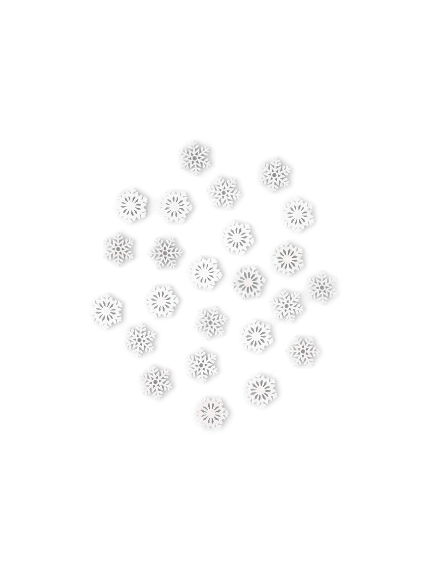 Decorative snowflakes Poplar wood. 12 pcs.