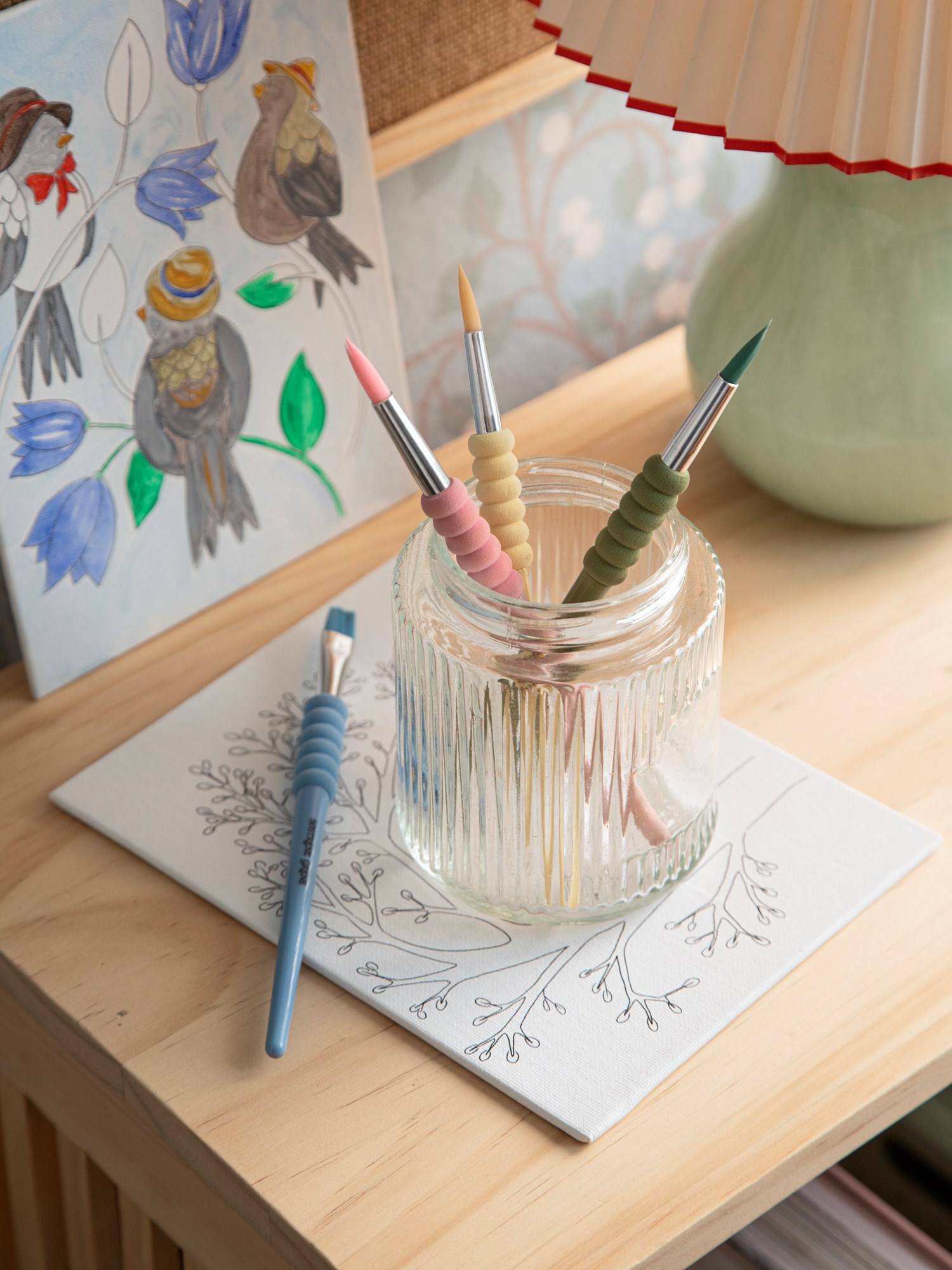 Brush set Polyestyrene/polyurethane/nylon. 4 pcs.