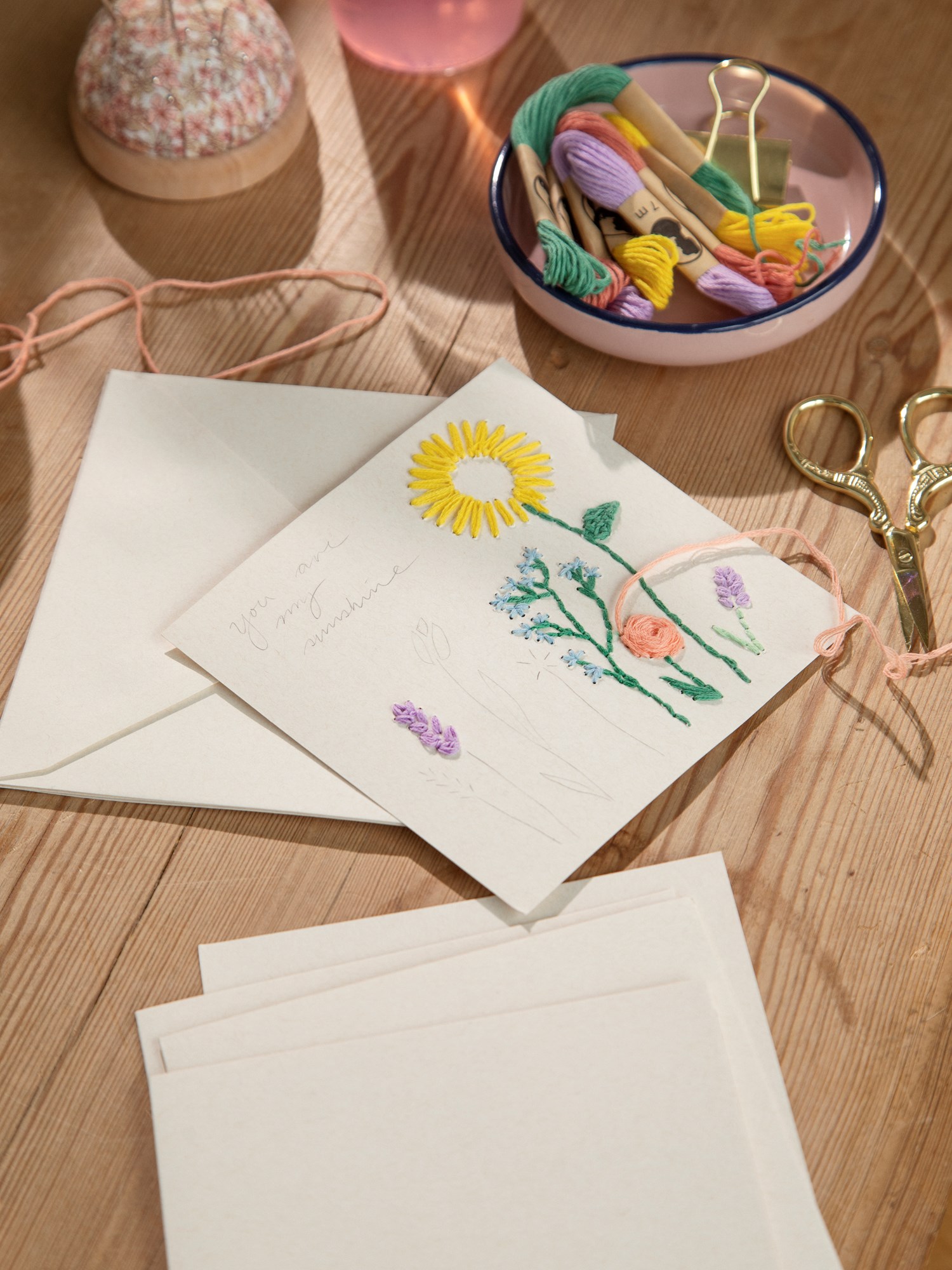 Embroidery thread Cotton. 7 m. 8 colours.