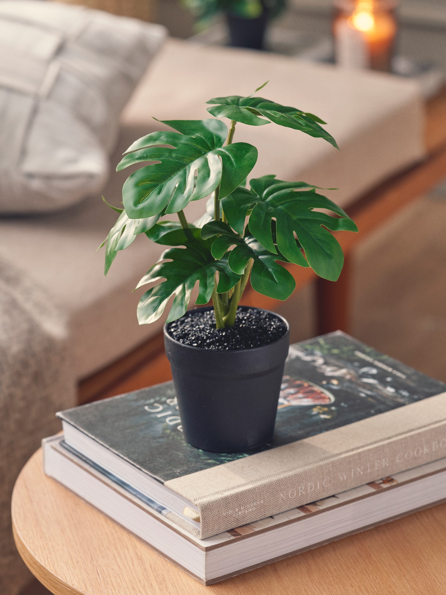 Artificial plant in pot philodendron Ø9 x 22 cm.