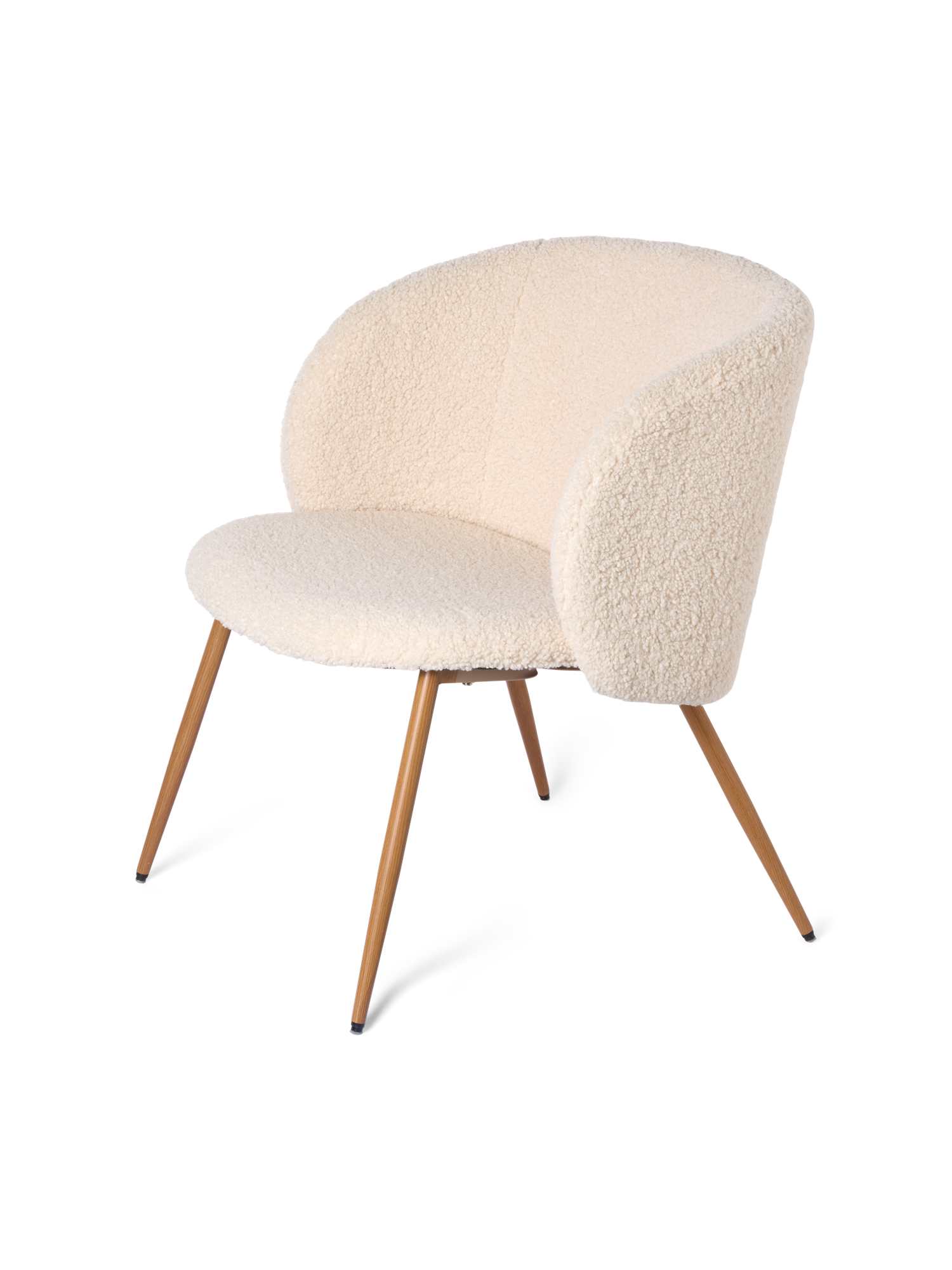 Lounge chair with teddy fabric 68.5 x 67 x 78.5 cm.