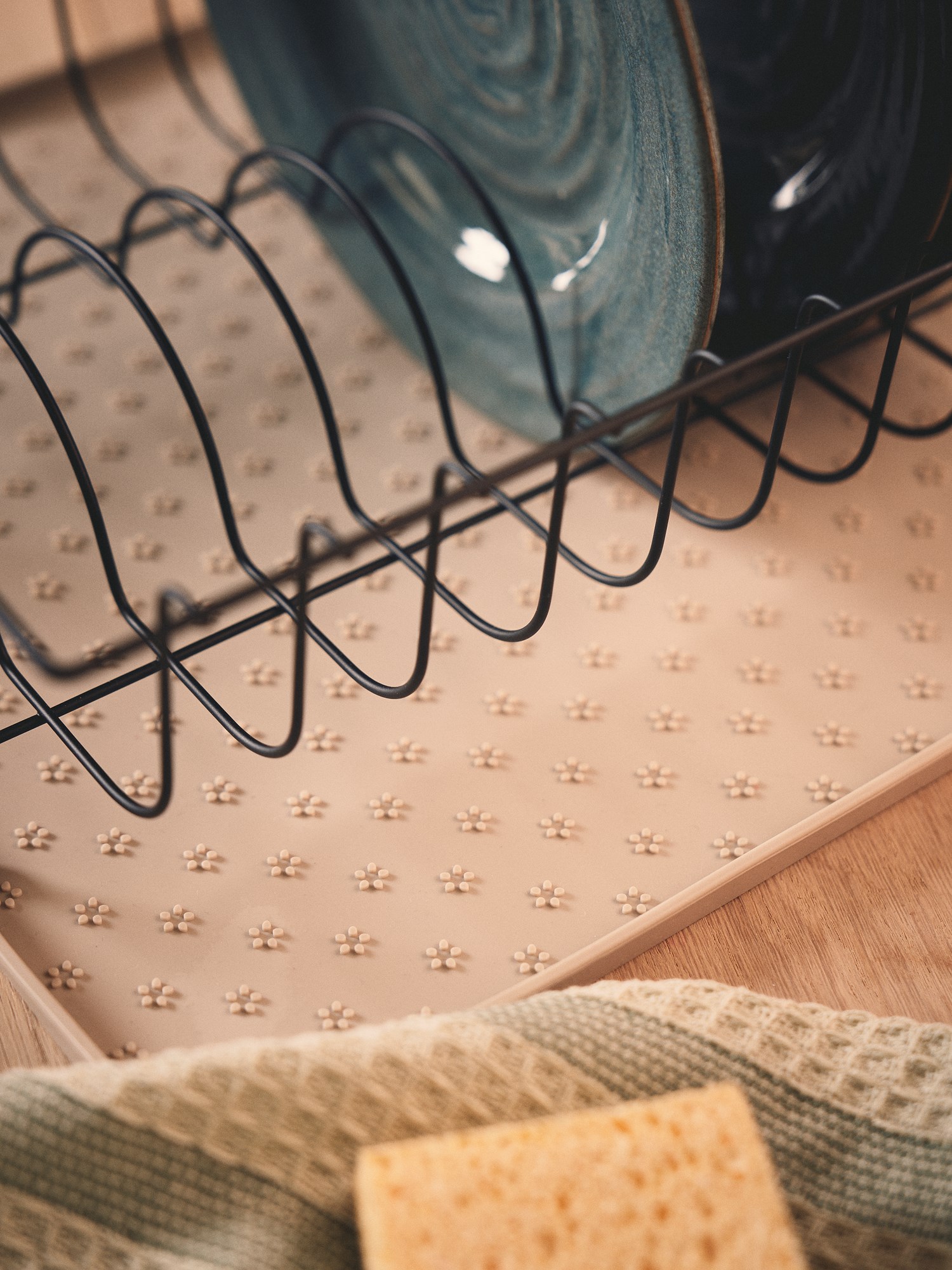 Dish drying mat Silicone. 34 x 34 cm.