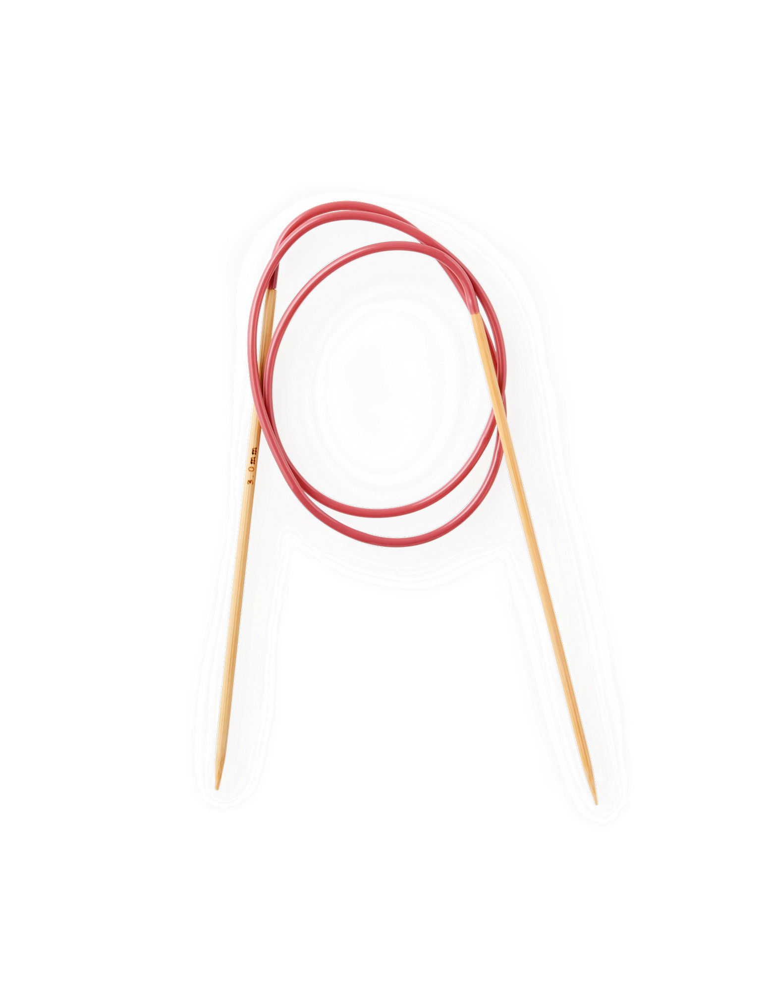 Circular knitting needles 3 mm Bamboo/TPE. 3 mm x 60 cm.