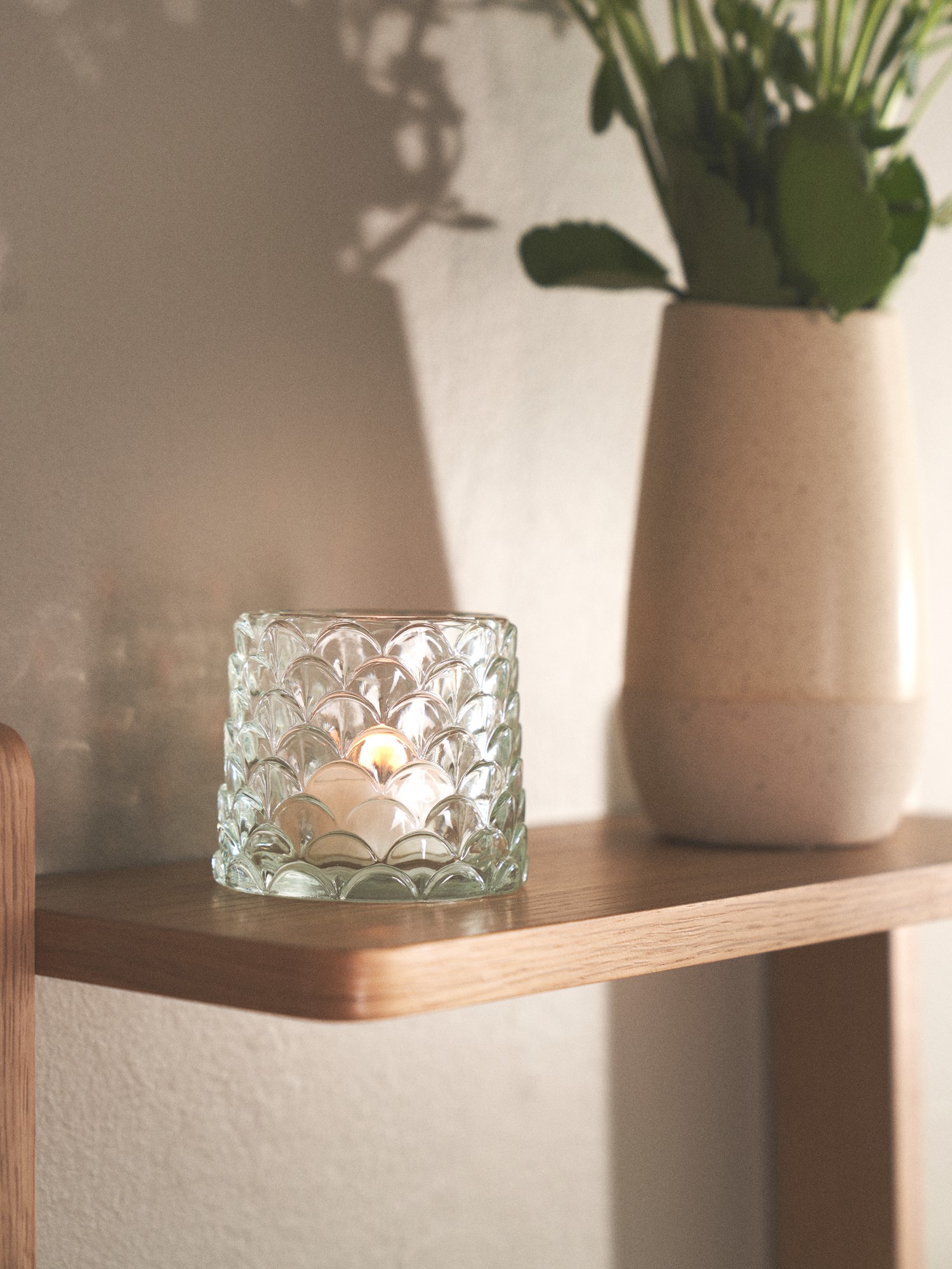 Tealight holder Glass. Ø7.8/6.8 x 6.8 cm.