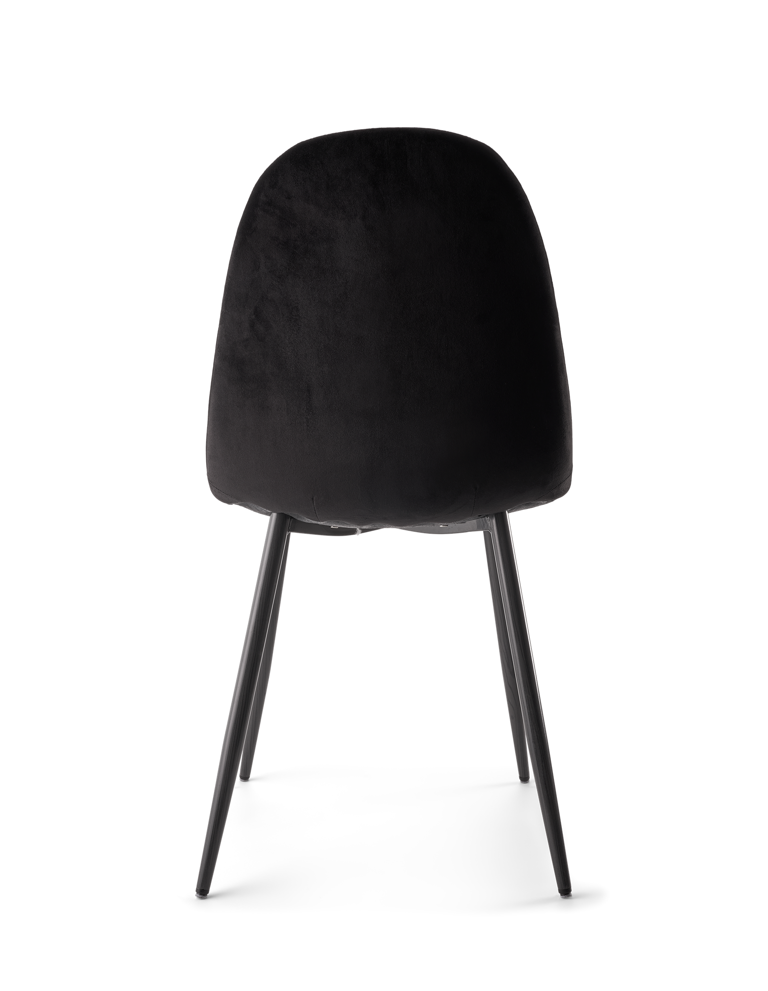 Velvet chair Polyester/iron/poplar wood/foam. 40,5 x 44,5 x 89 cm.