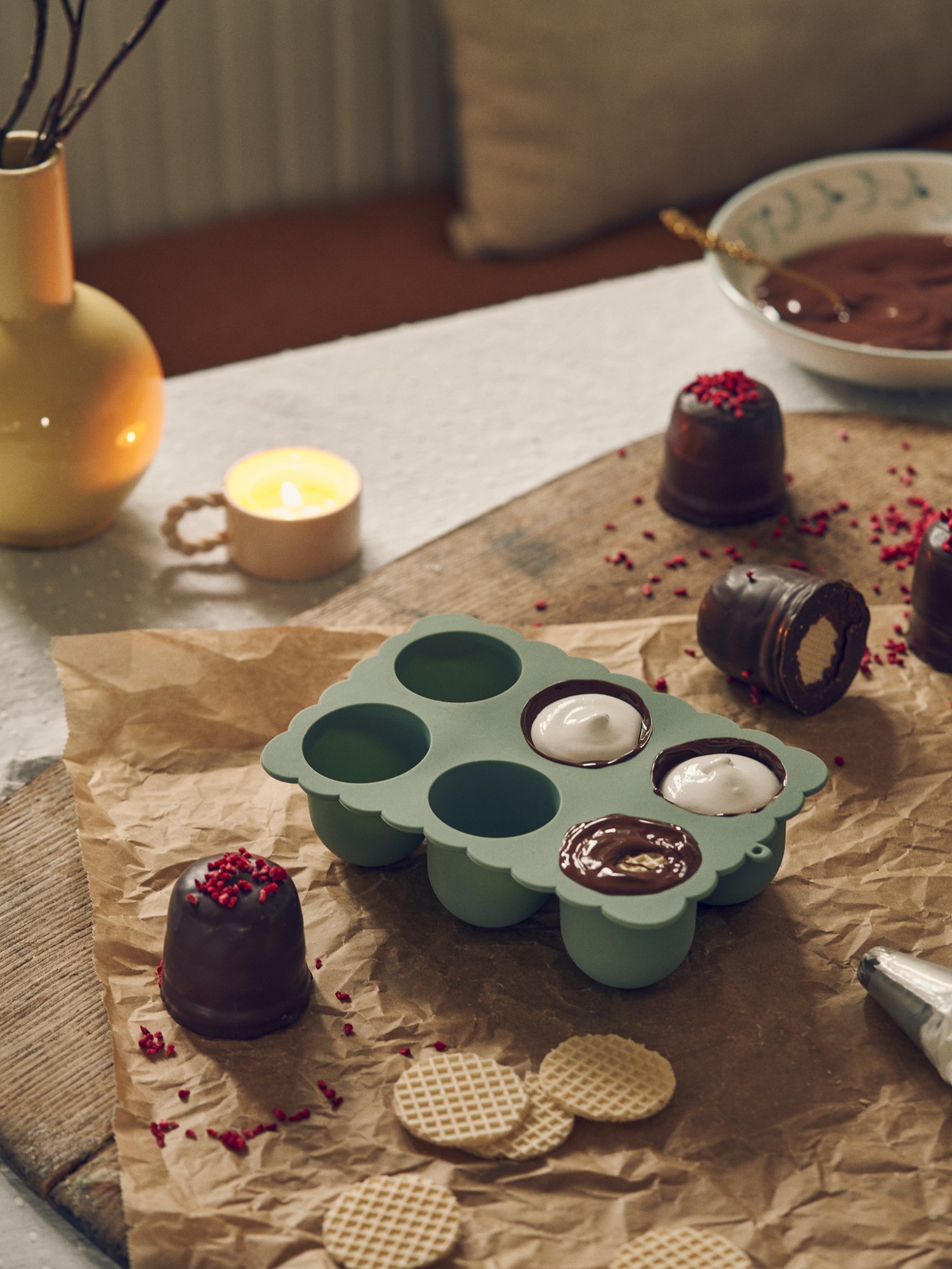 Teacake mould Silicone. 17.6 x 12.1 cm.