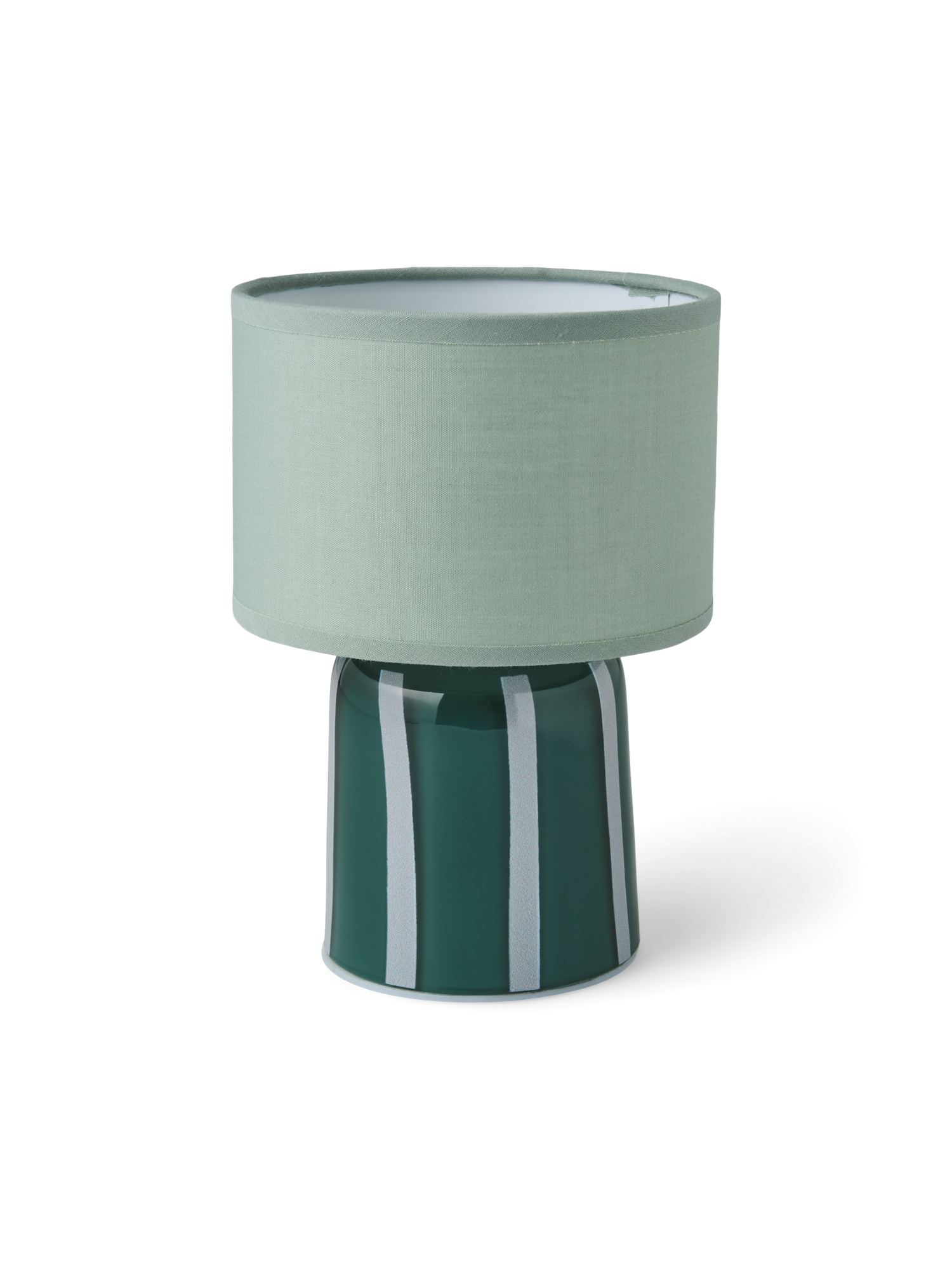 LED table lamp Glass/cotton/polyester. Ø13.5 x 20 cm.