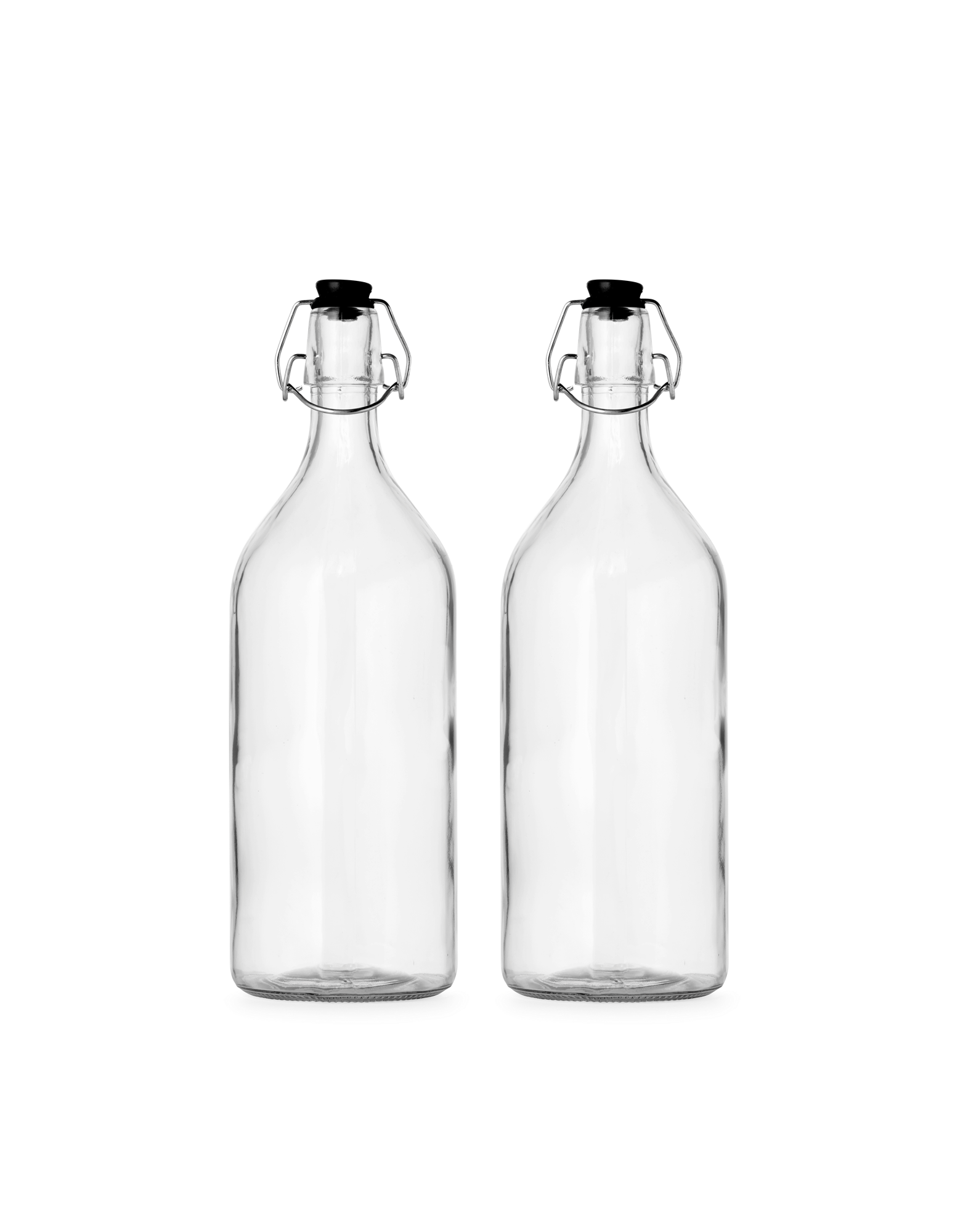 Bottles with stopper 2-pack Glass.1 litre. 2 pcs.