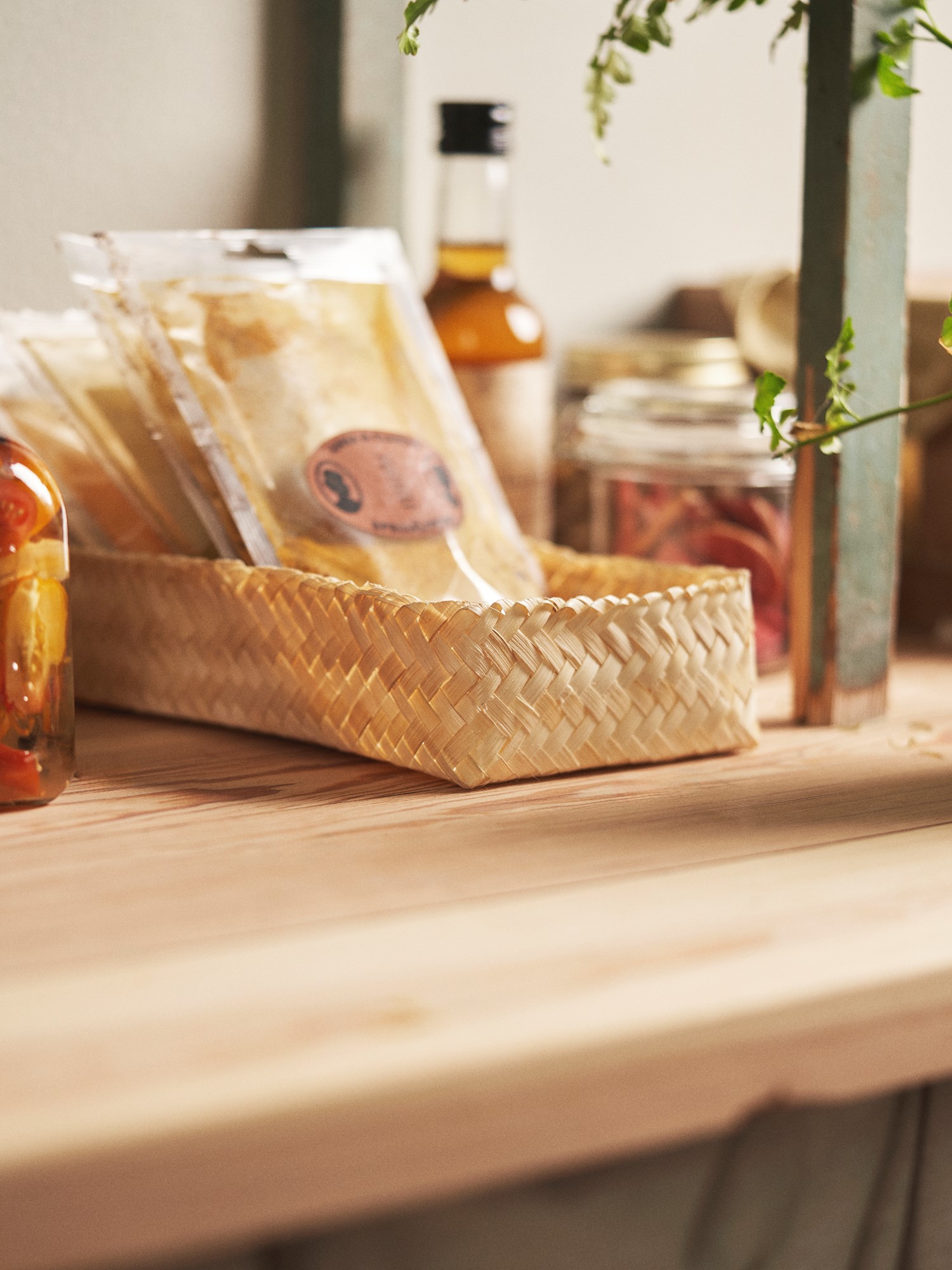 Storage basket Bamboo. 24 x 15 x 5.5 cm.