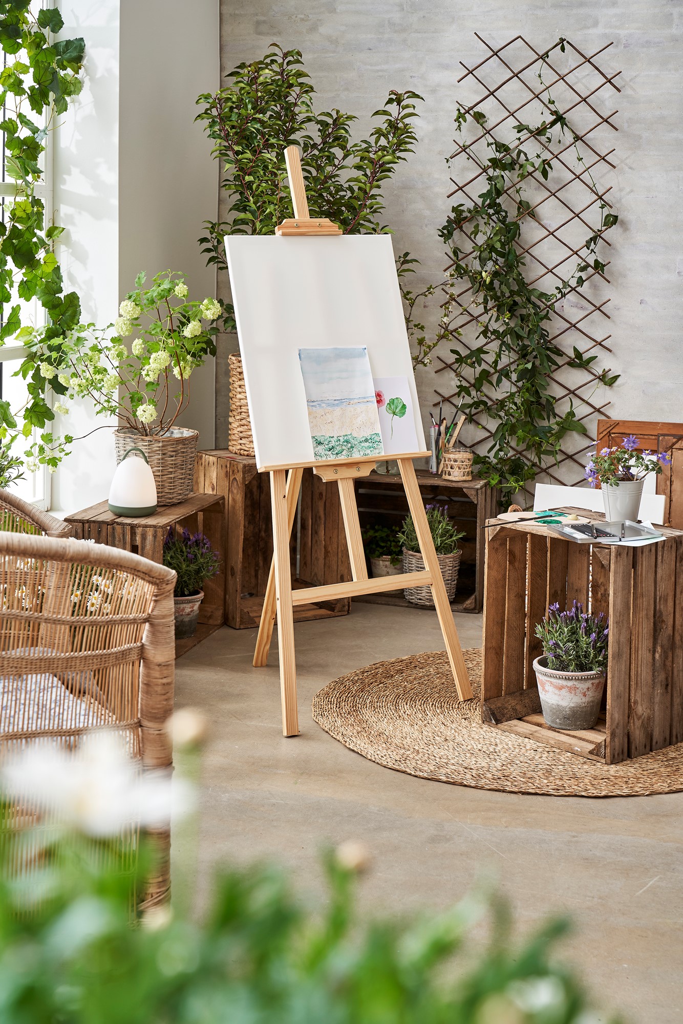 Easel Pinewood. 150 cm.