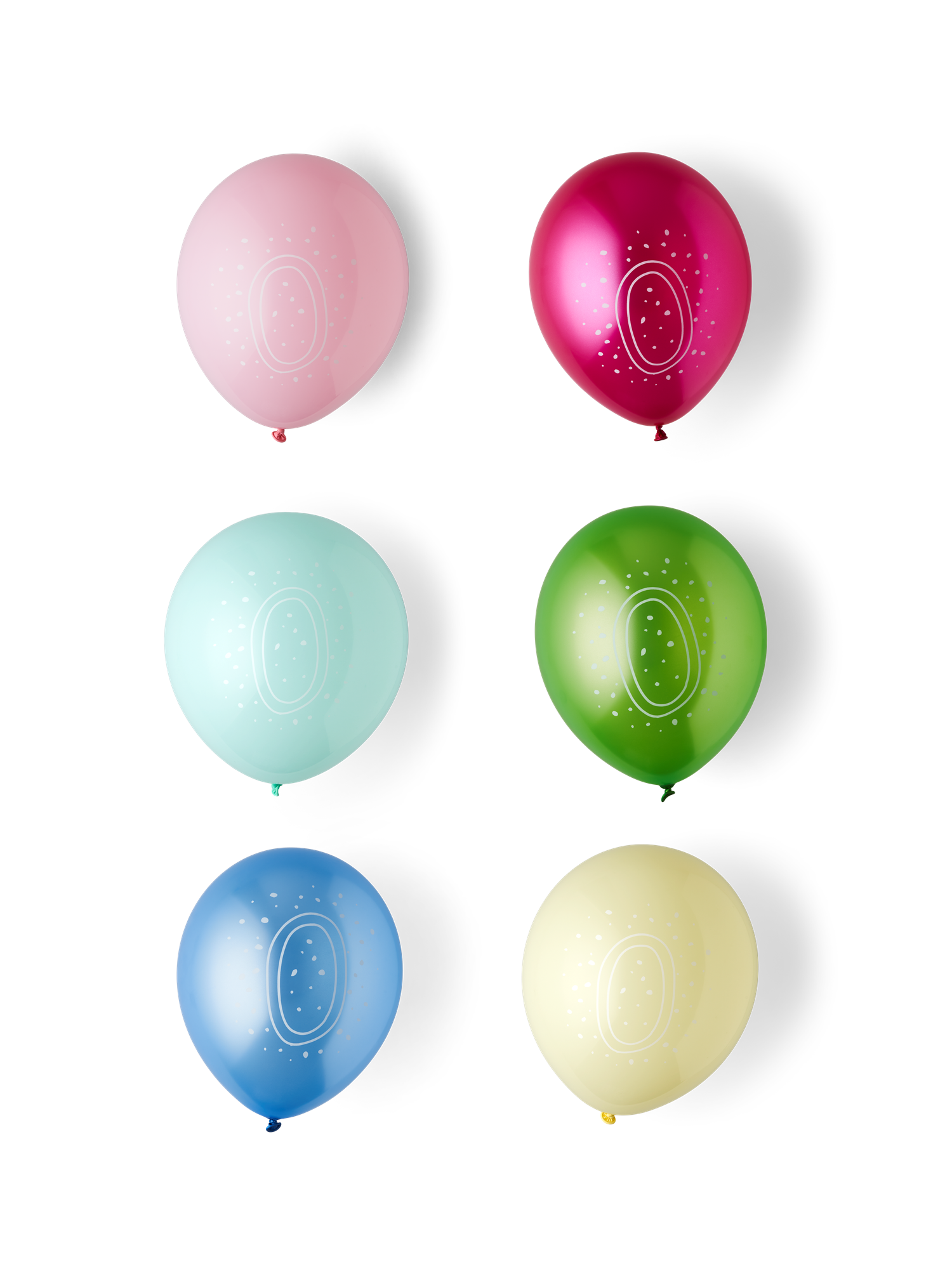 Balloons with number Ø30 cm. 6 pcs.