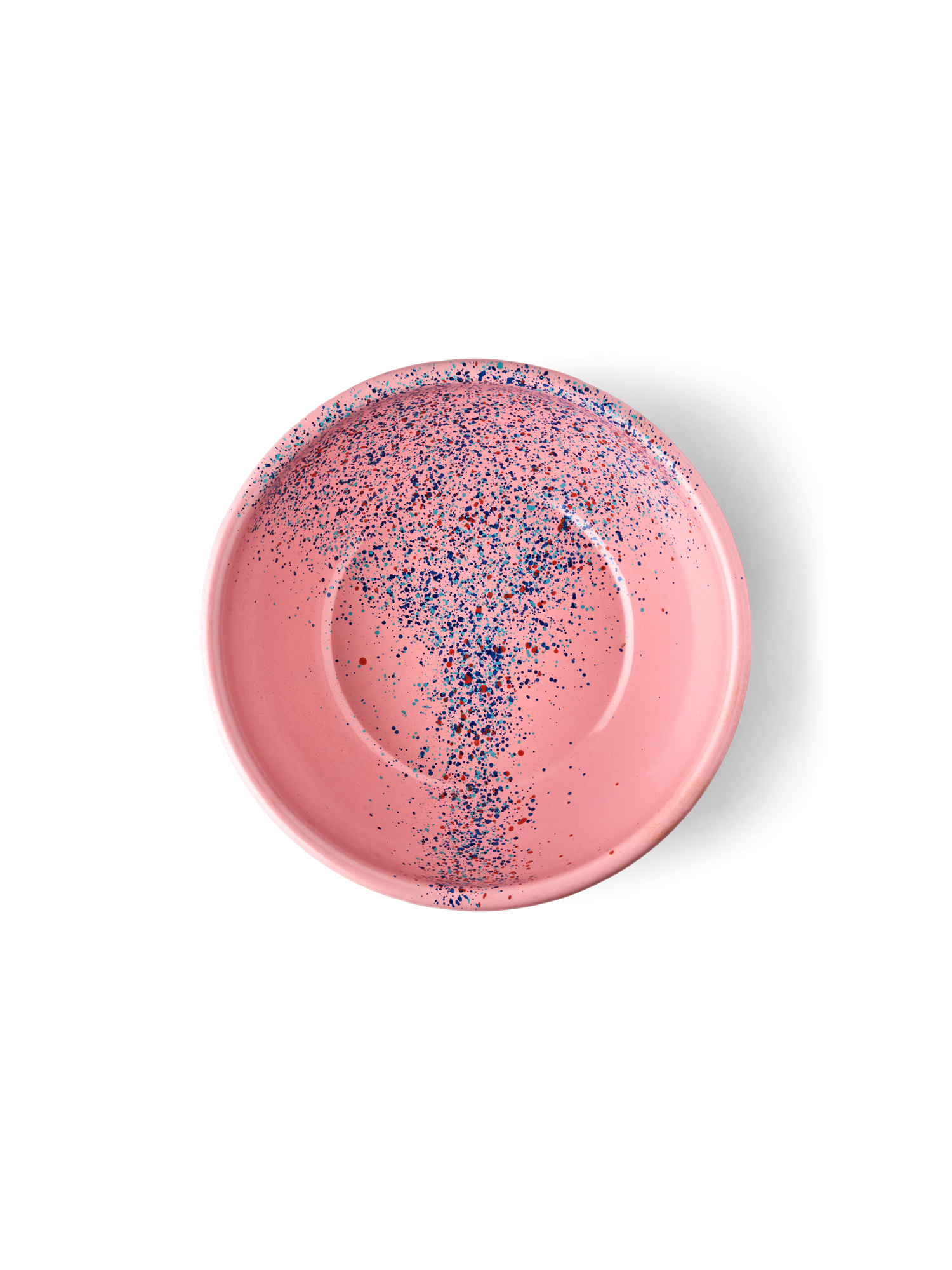 Flow Fest salad bowl - pink Enameled steel. Ø26 cm.