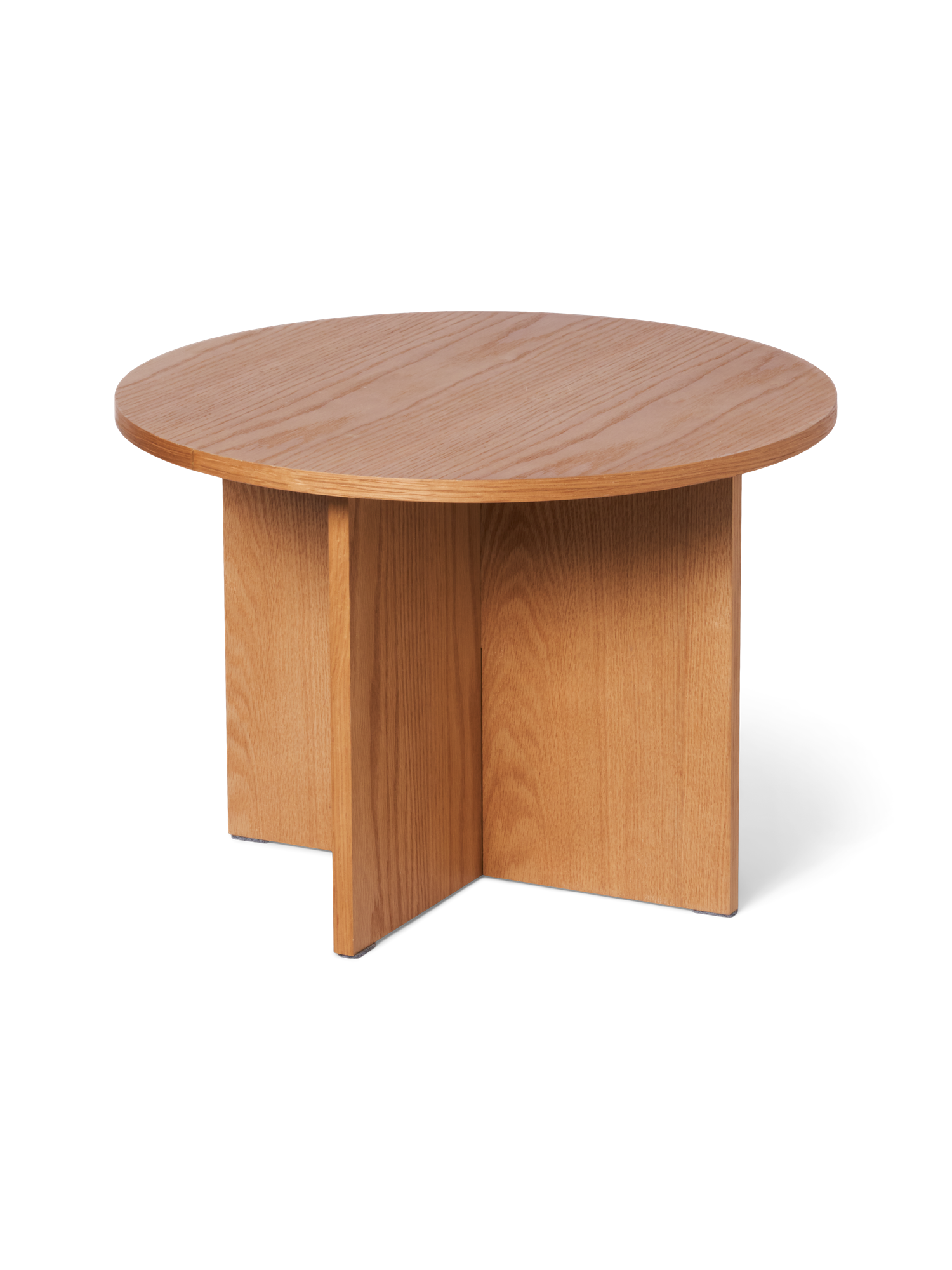 Side table MDF/oak veneer. Ø50 x 35 cm.