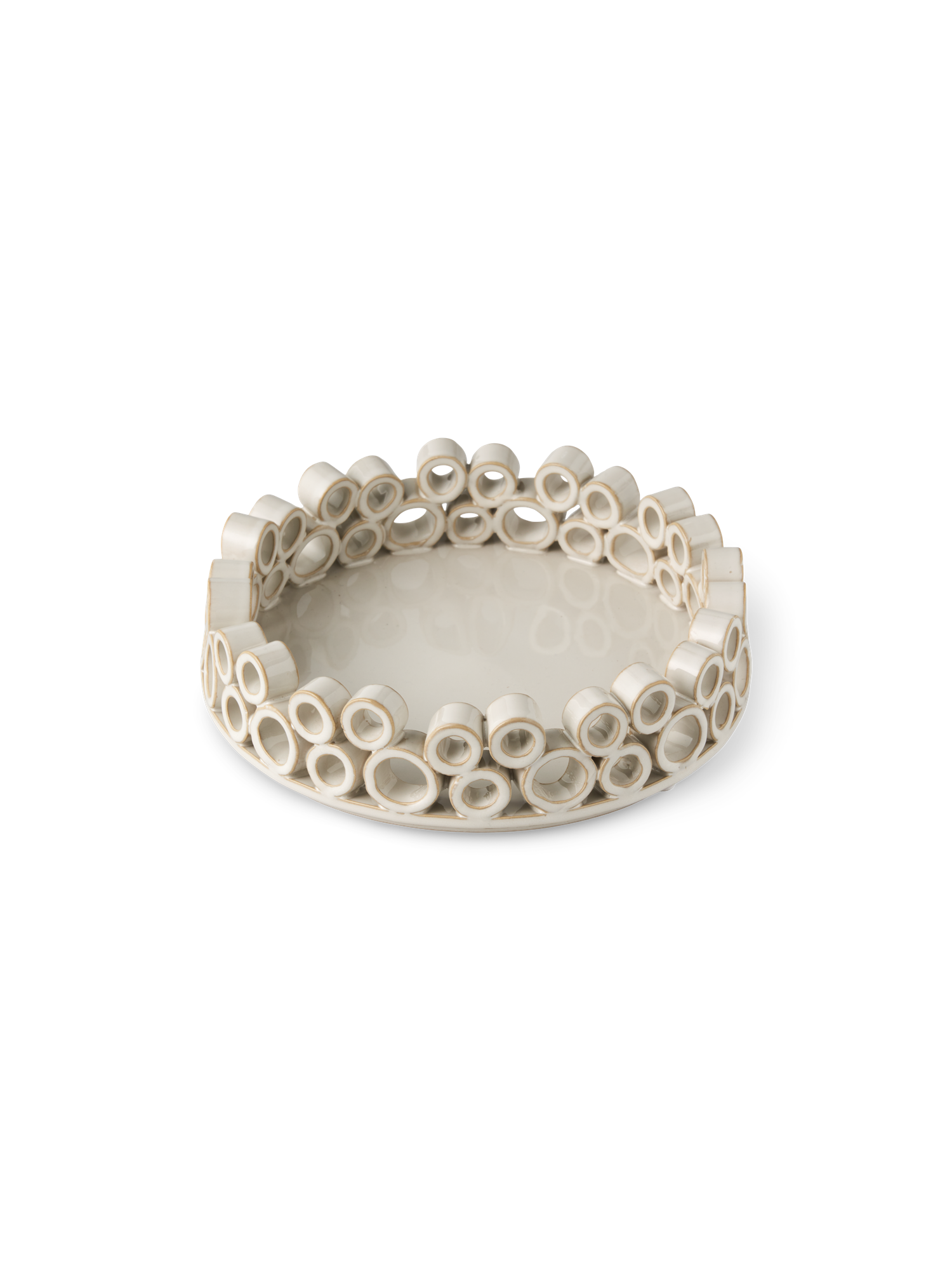 Decorative tray Stoneware. Ø22 x 6 cm.