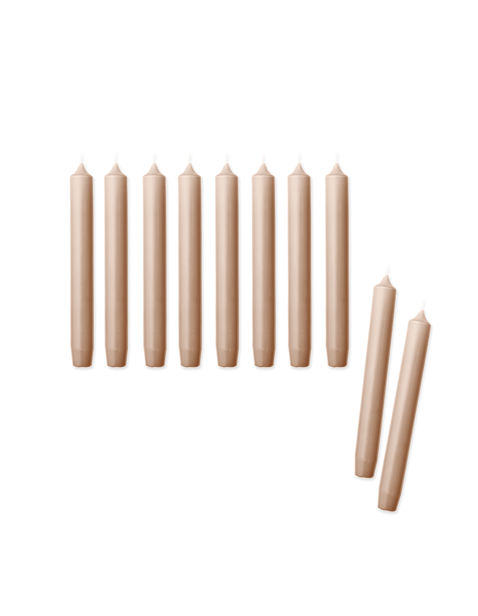 Taper candles 19 cm 10 pcs Paraffin. Ø2,2 x 19 cm. 10 pcs.