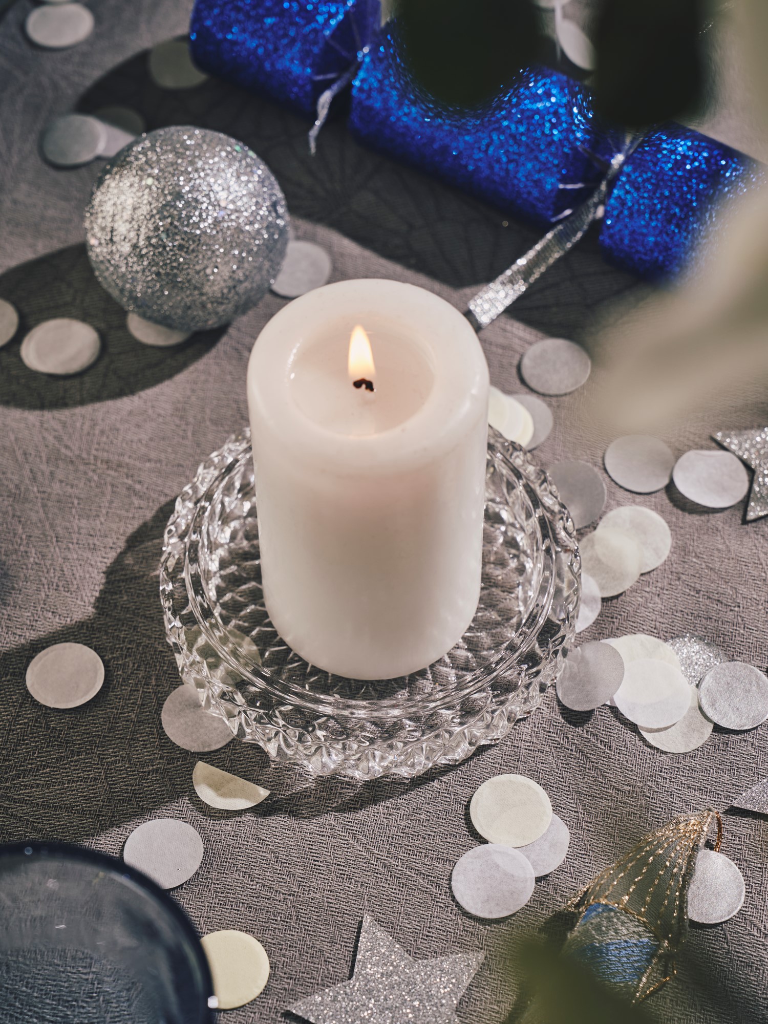 Candle plate Glass. Ø10.5 x 2.2 cm.