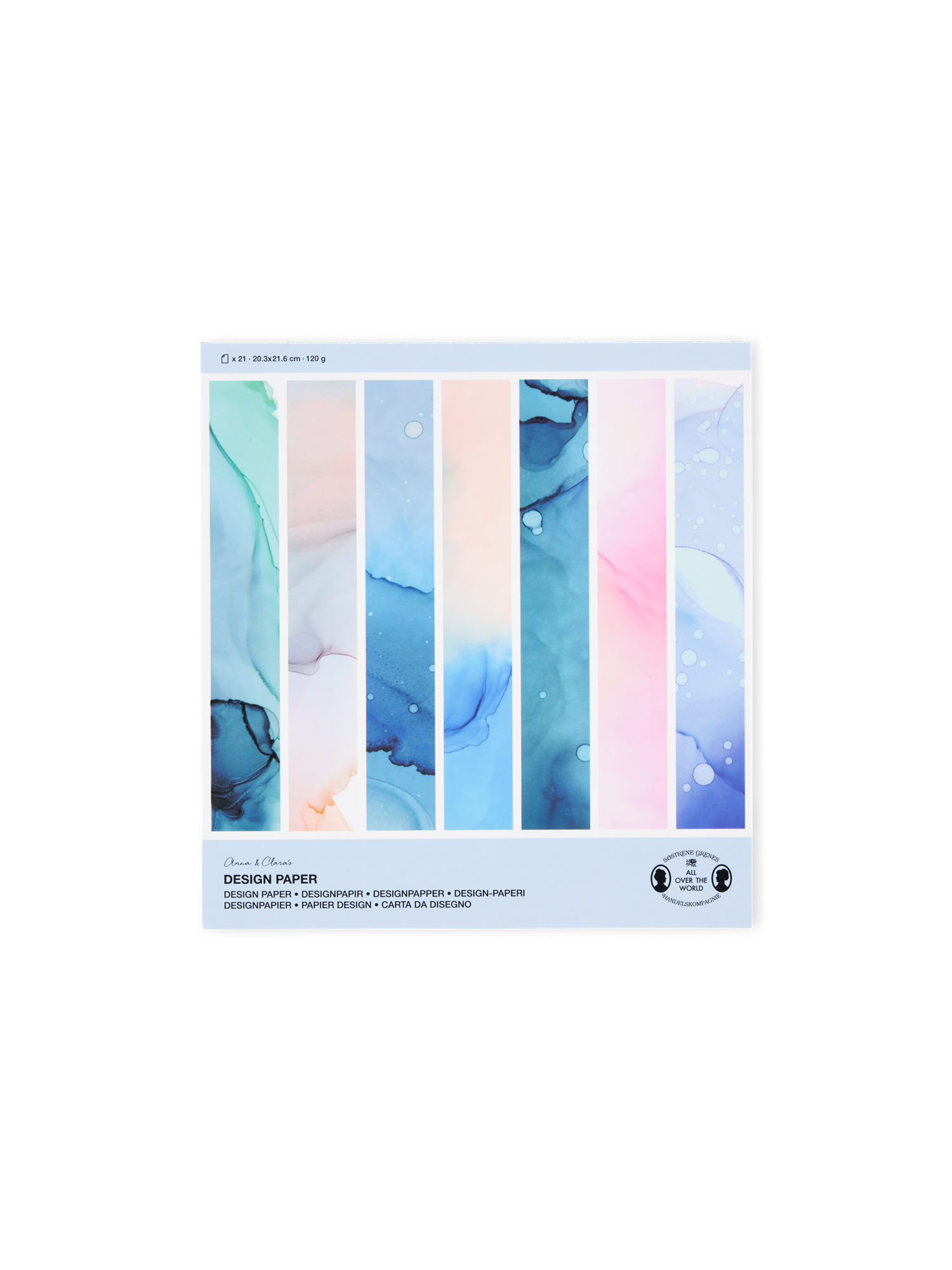 Design paper 20.3 x 21.6 cm. 21 sheets.