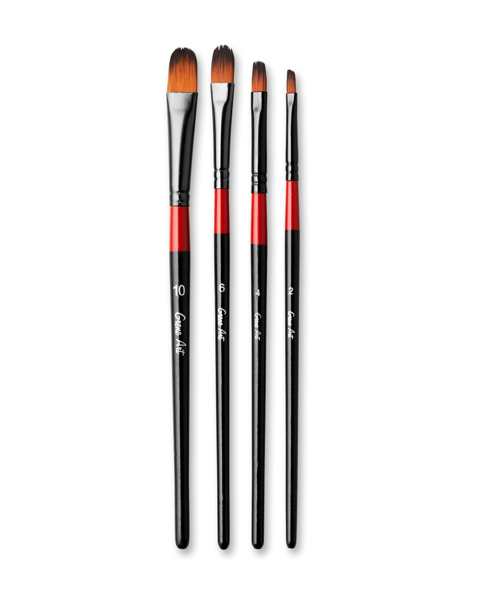 Filbert Paintbrush Set Nylon. 4 pcs.