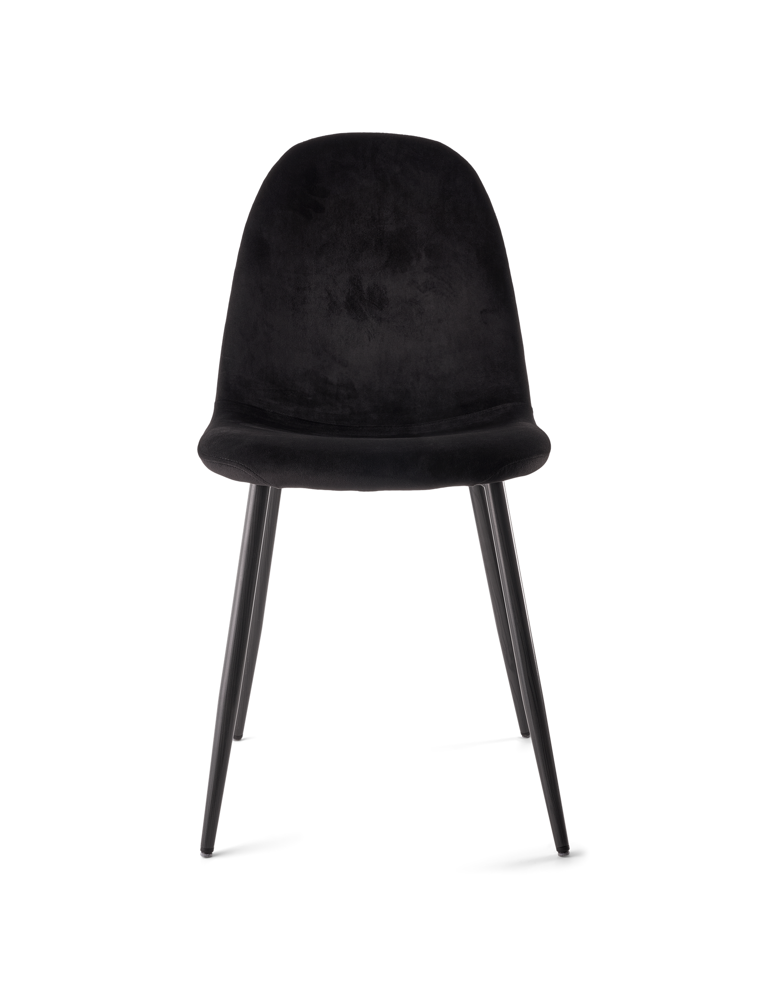 Velvet chair Polyester/iron/poplar wood/foam. 40,5 x 44,5 x 89 cm.