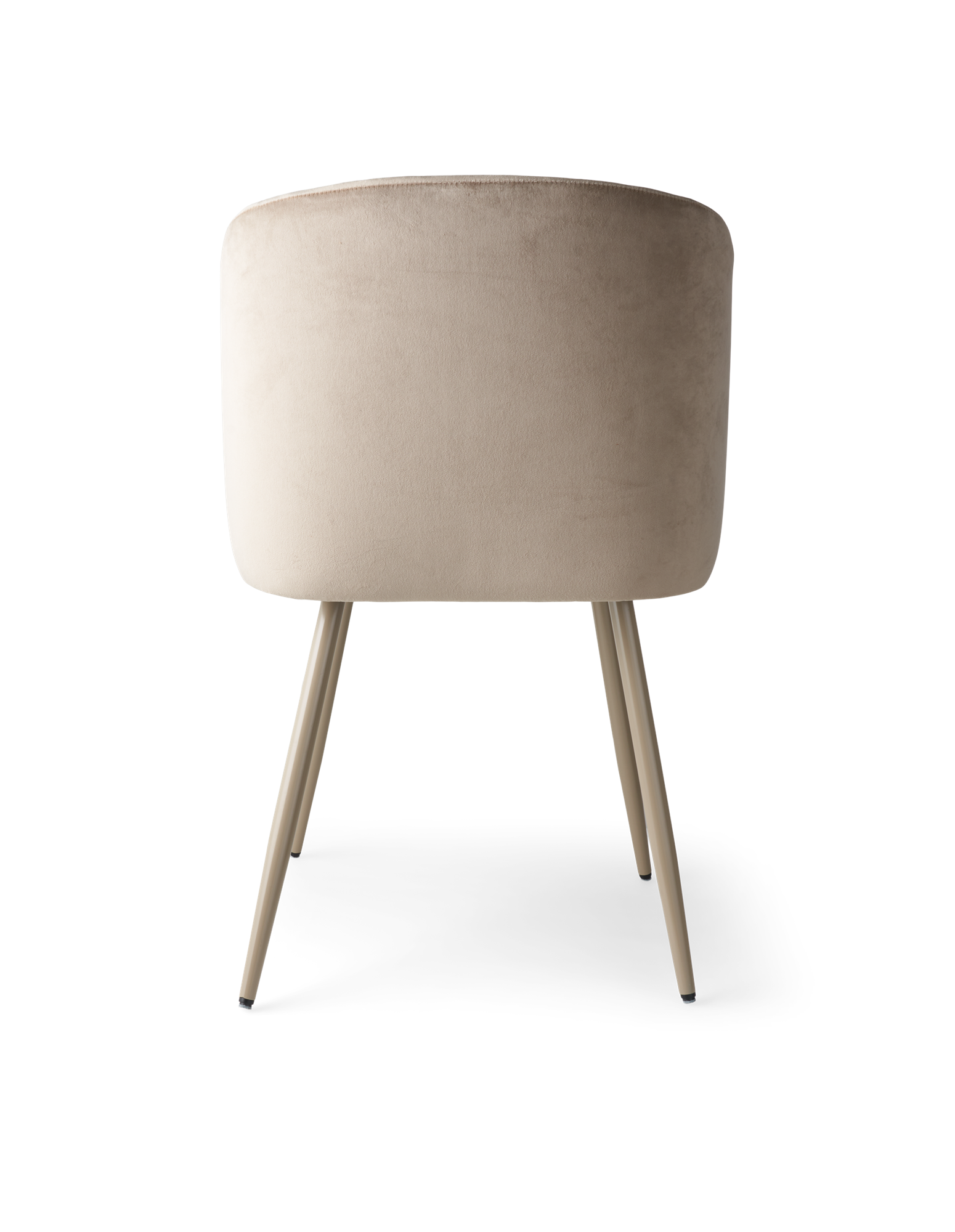 Velvet chair Polyester/poplar wood/iron. 54 x 47 x 81 cm.