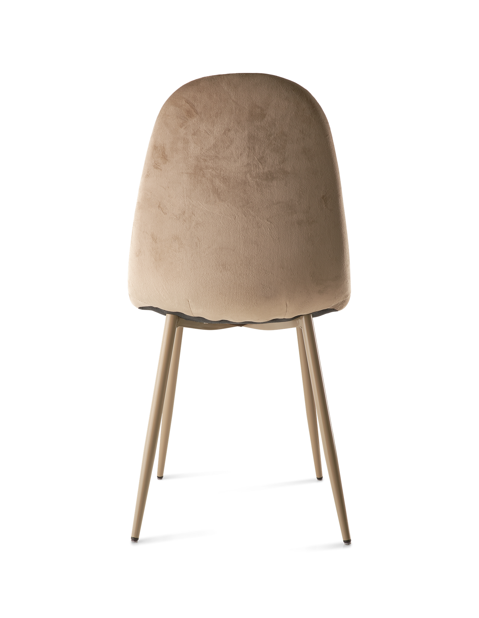 Velvet chair Polyester/iron/poplar wood/foam. 40,5 x 44,5 x 89 cm.