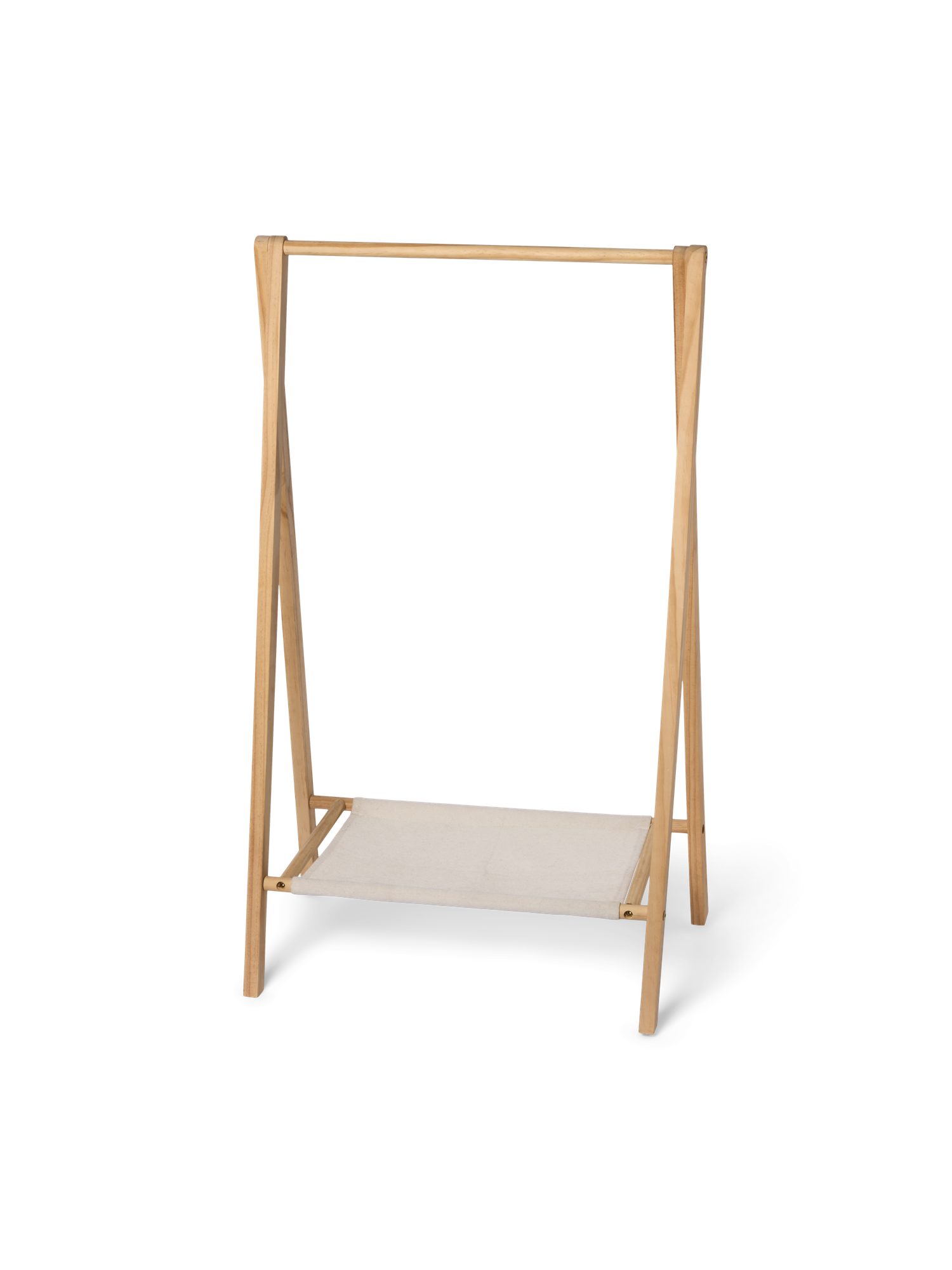 Children's clothes rack Pinewood/cotton. 60 x 40 x 100 cm.