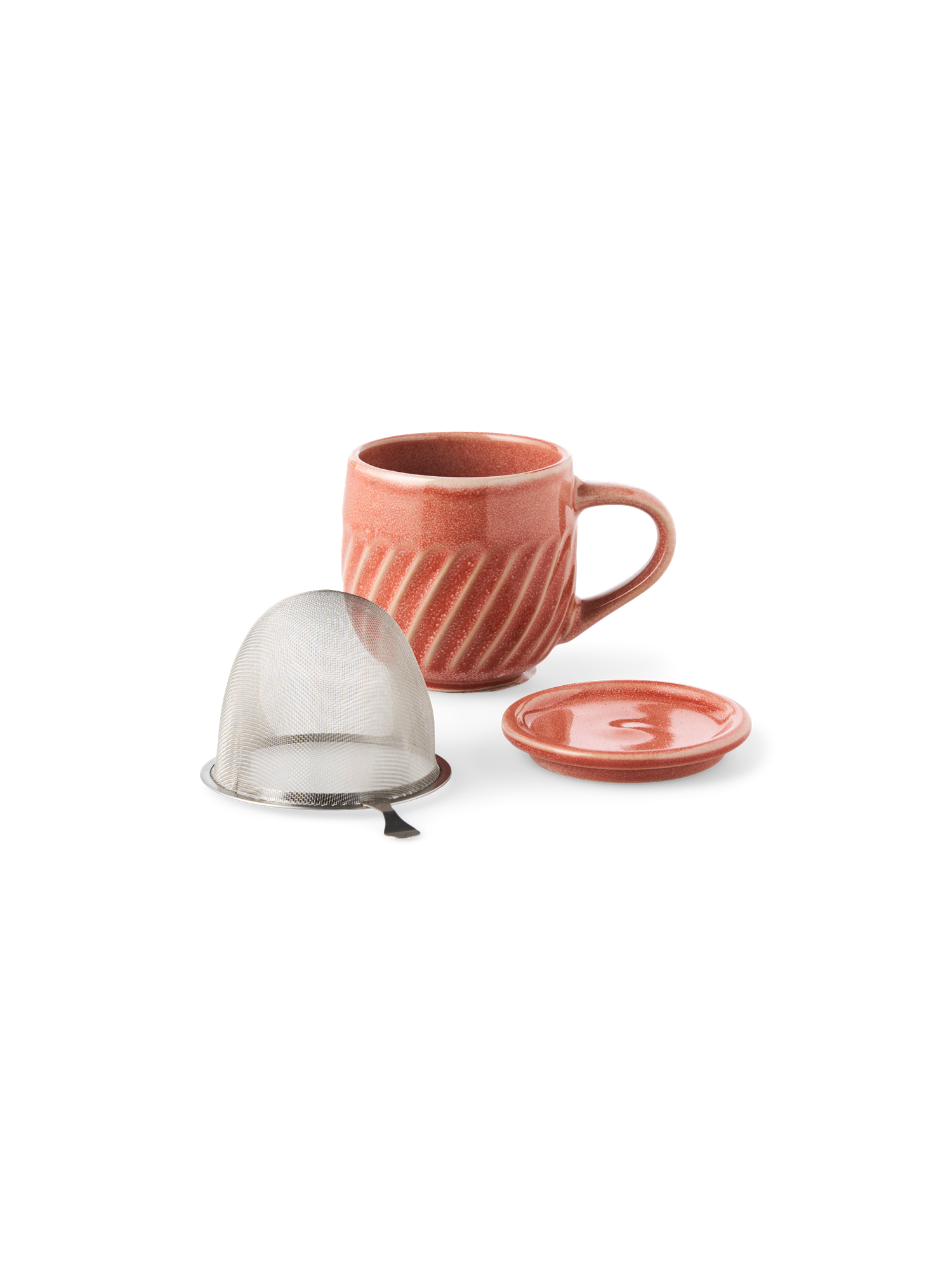 Mug with lid Stoneware. 250 ml.