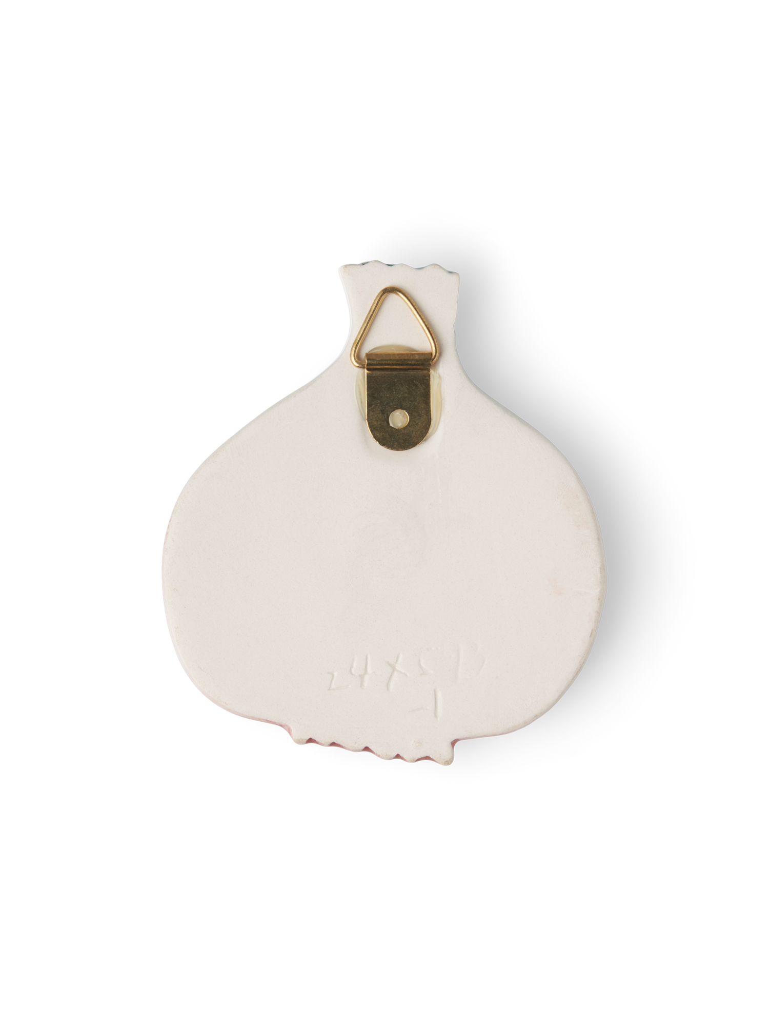 Garlic wall decoration Stoneware. 5.5 x 8 cm.