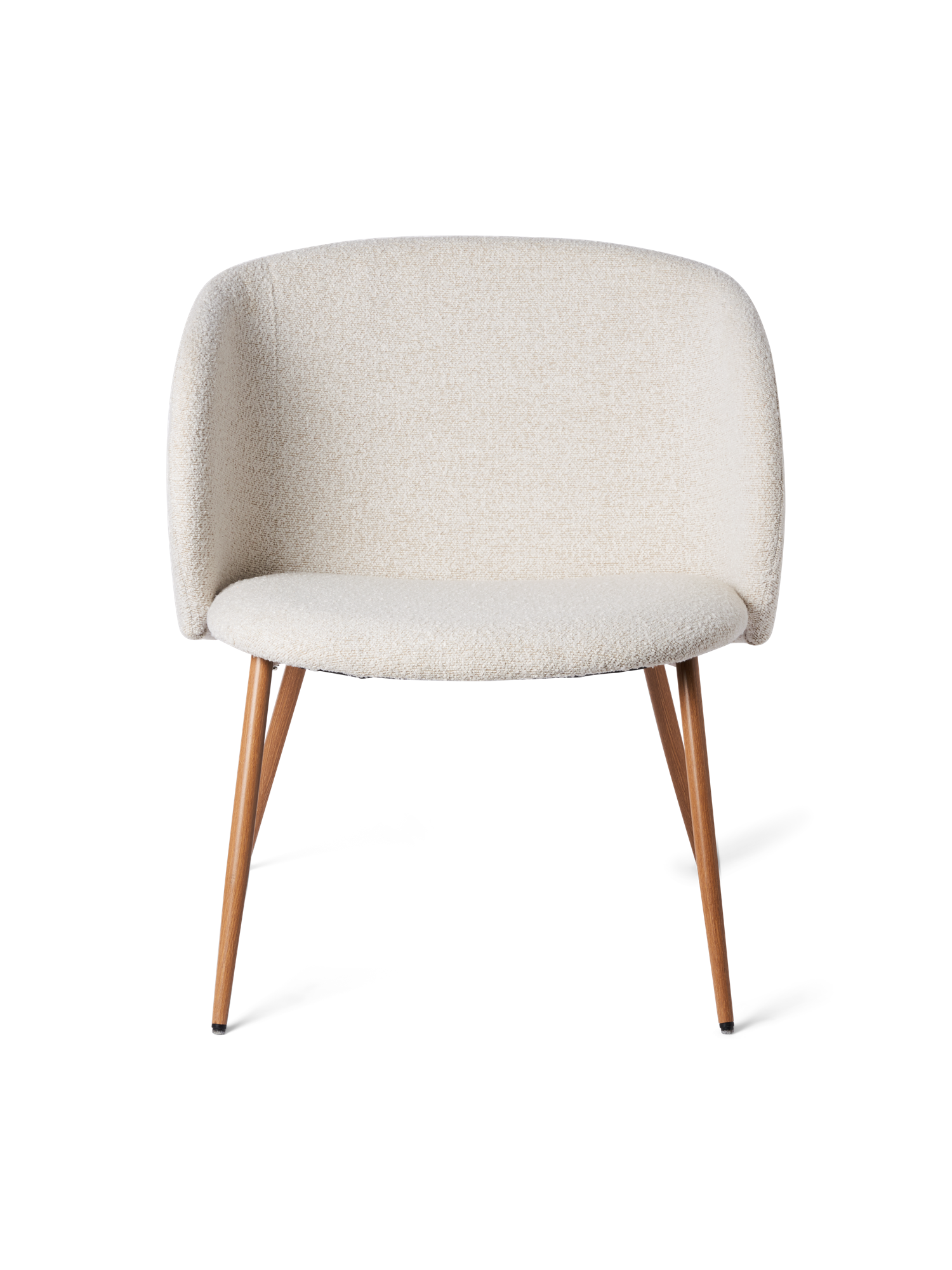 Bouclé lounge chair Iron/polyester/polyurethane. 67 x 43,5 x 78 cm.