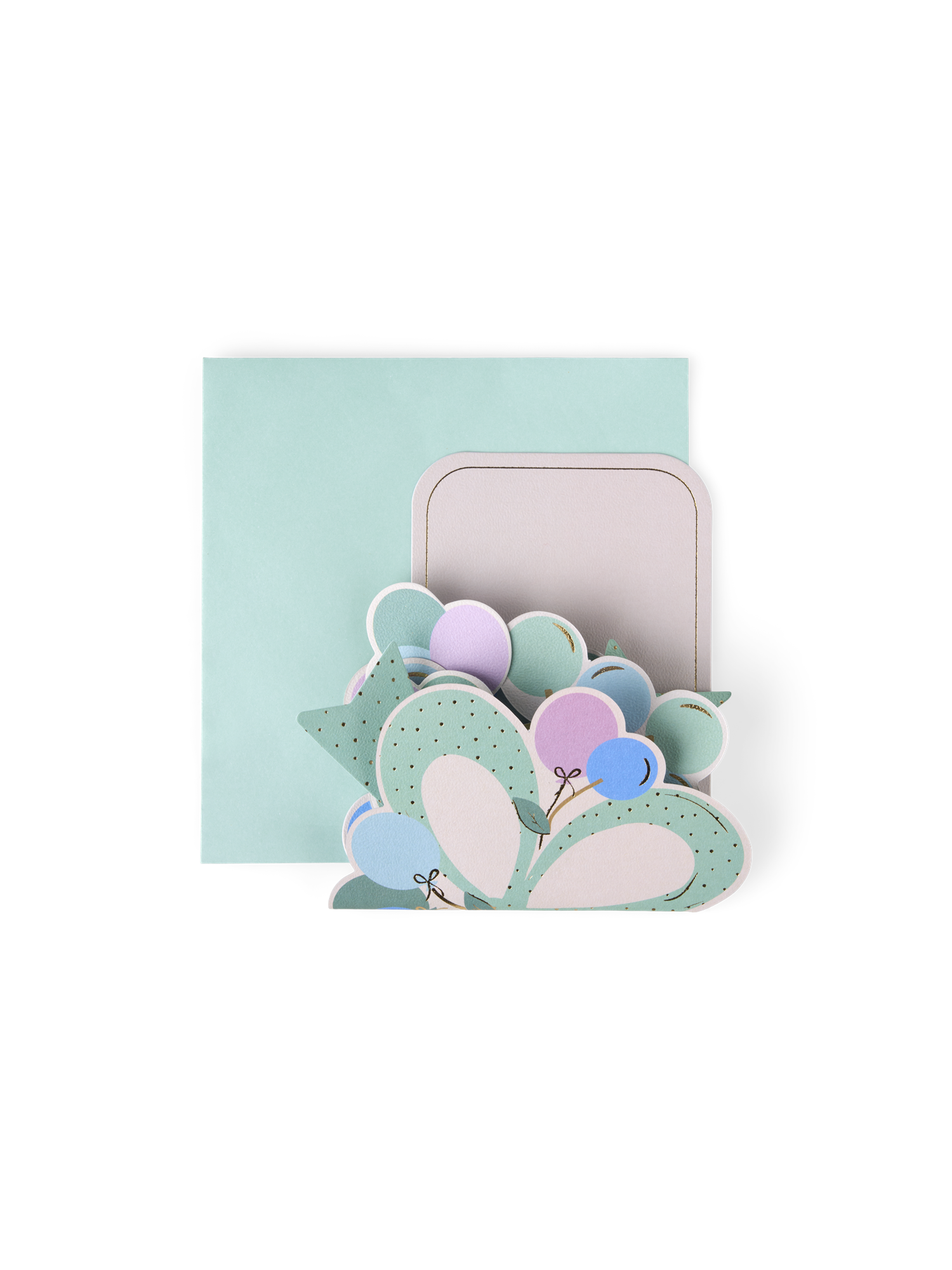 Pop-up flower card Paper. 14.5 x 15 cm. Envelope included.