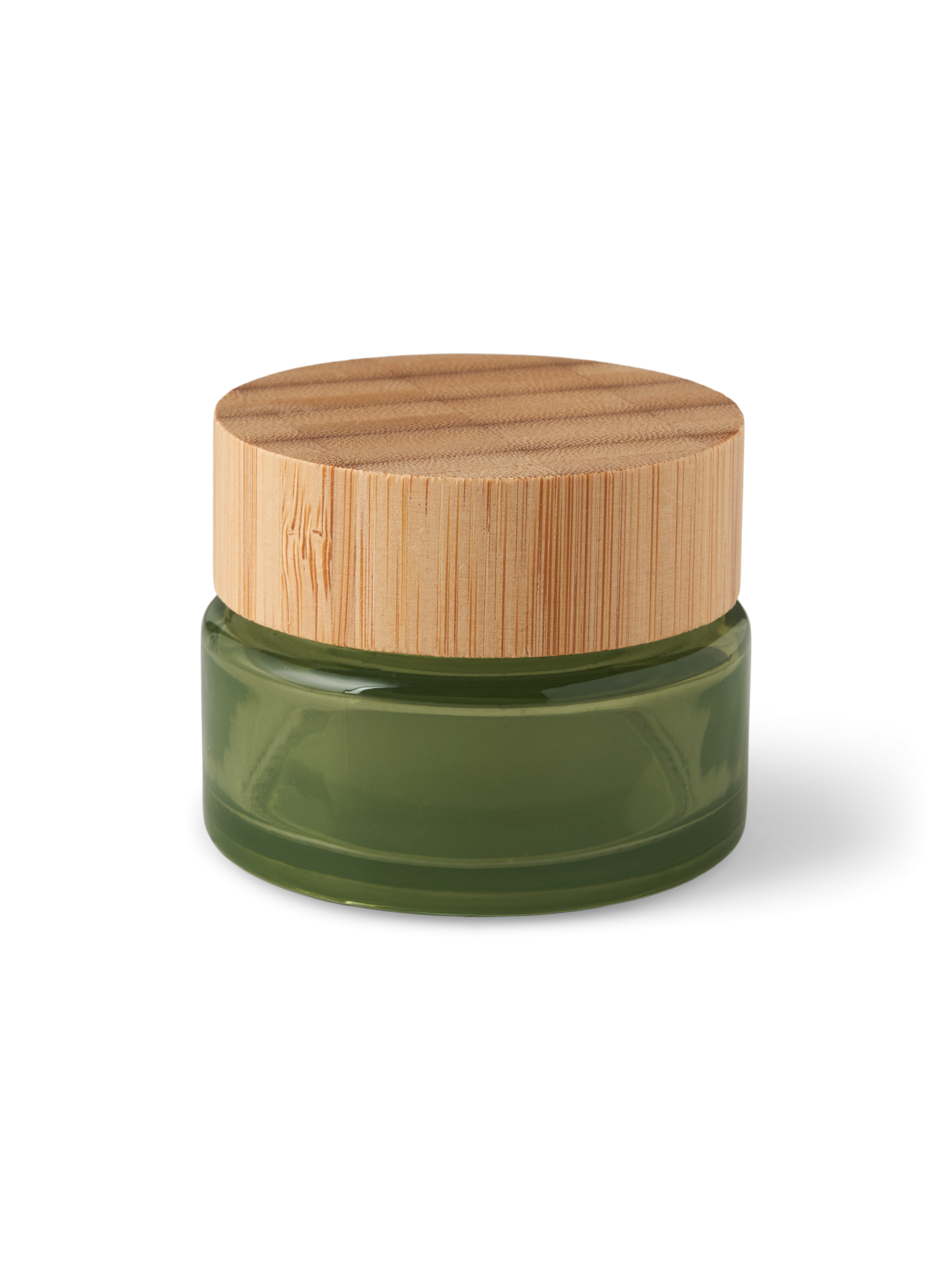Container with lid Glass/bamboo/polypropylene. 50 ml.