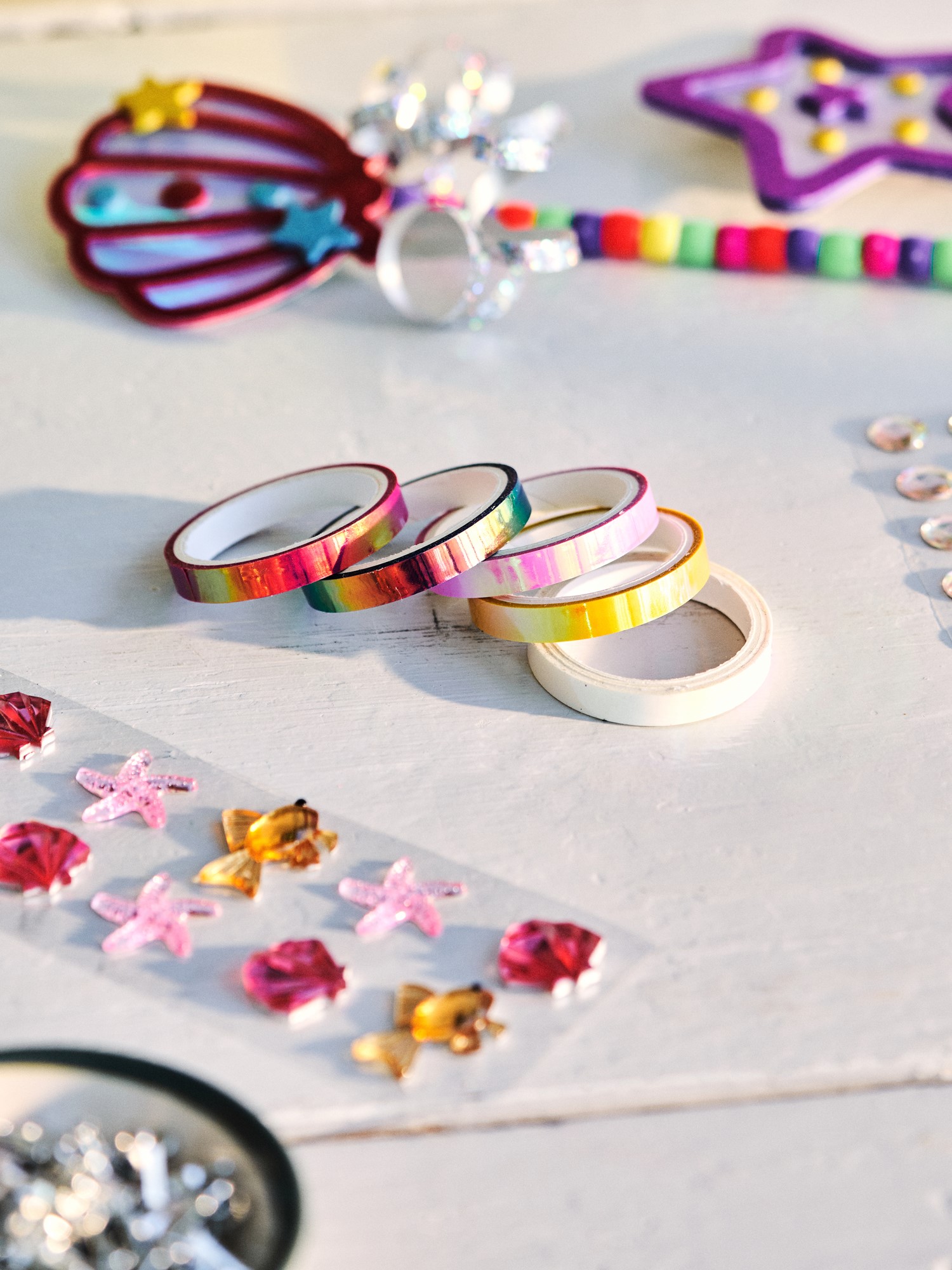 Decorative tape set Paper/polypropylene. 6 mm x 3 m. 10 pcs.