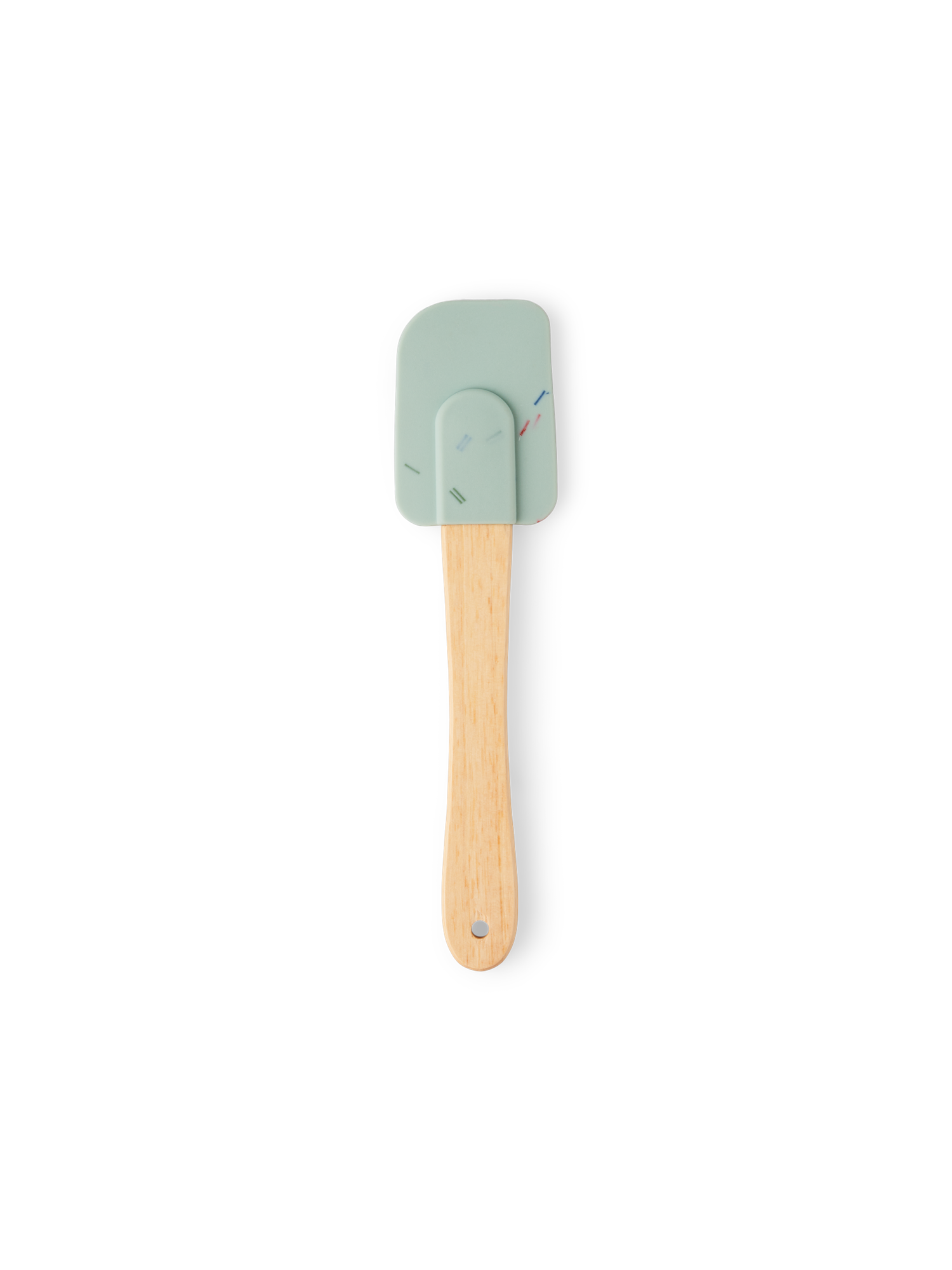 Mini spatula Silicone/rubber wood. 4.7 x 19.2 cm.