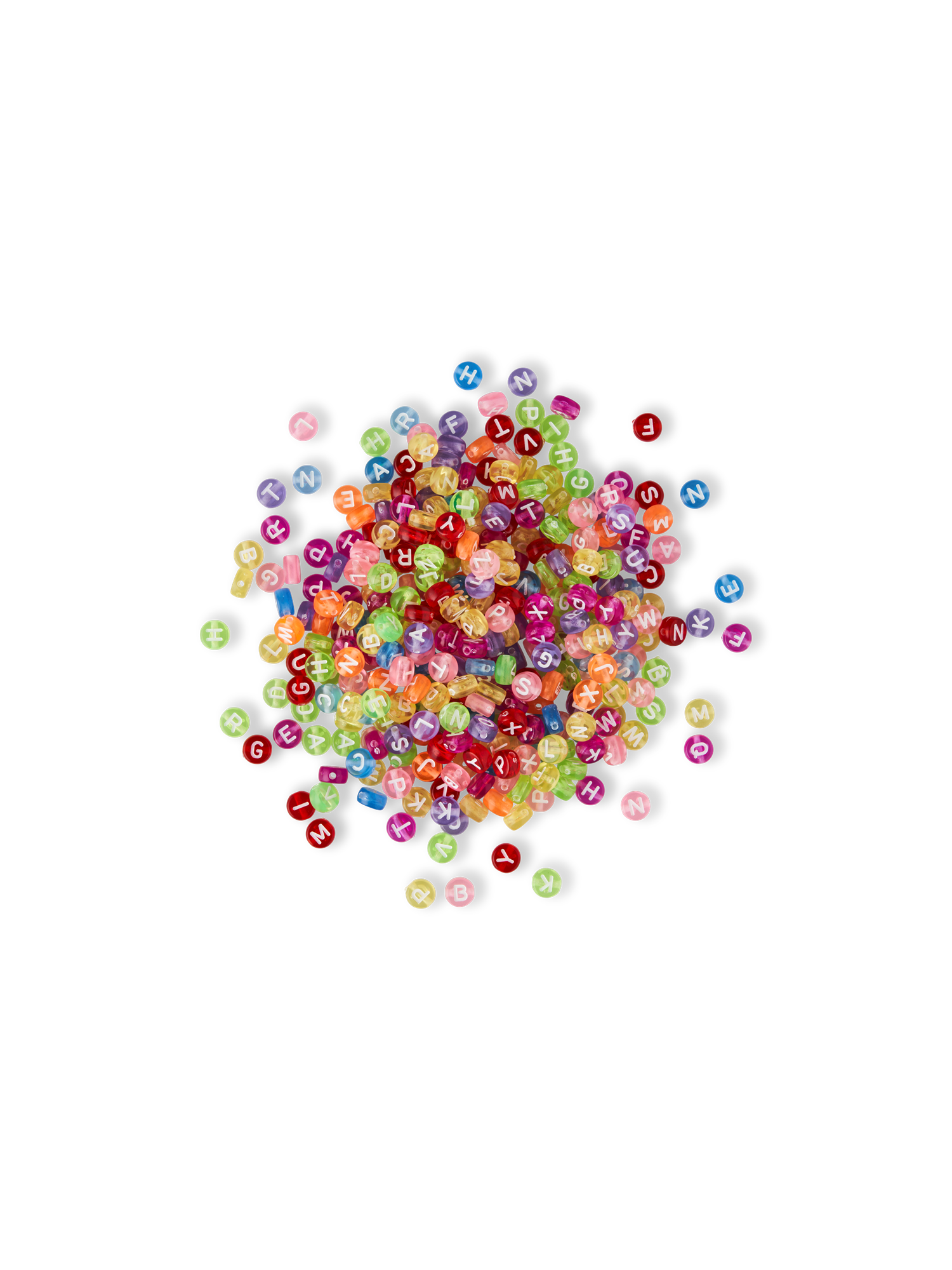 Letter beads Plastic. 50 g.