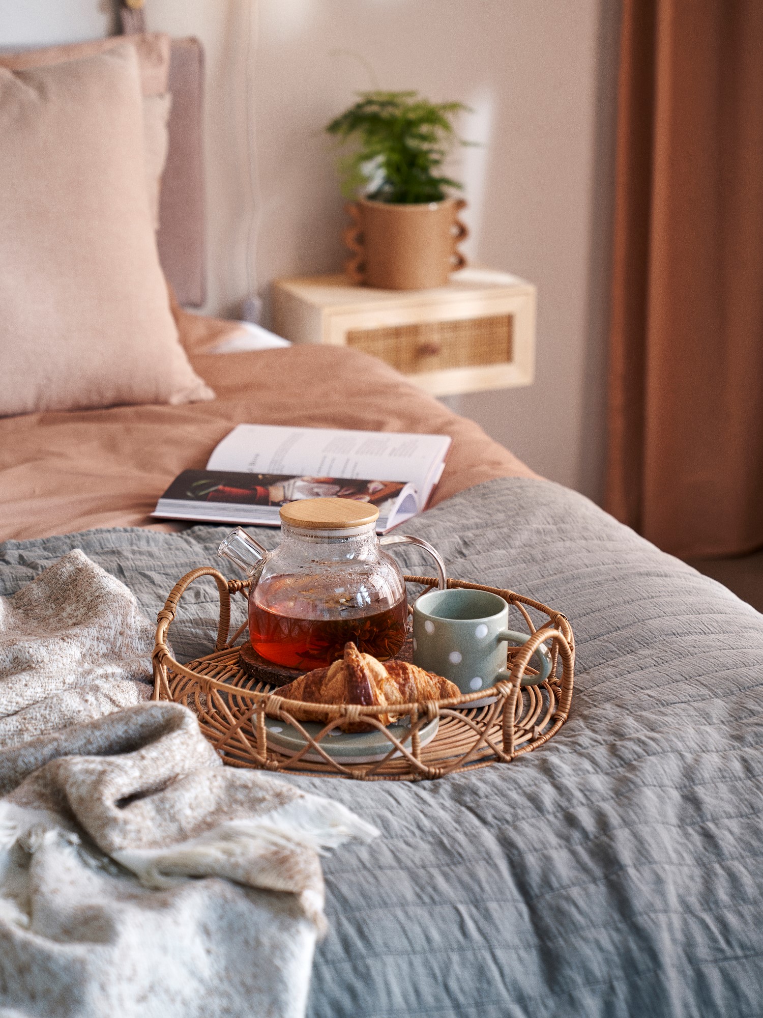 Tray Rattan. Ø35 x 7 cm.