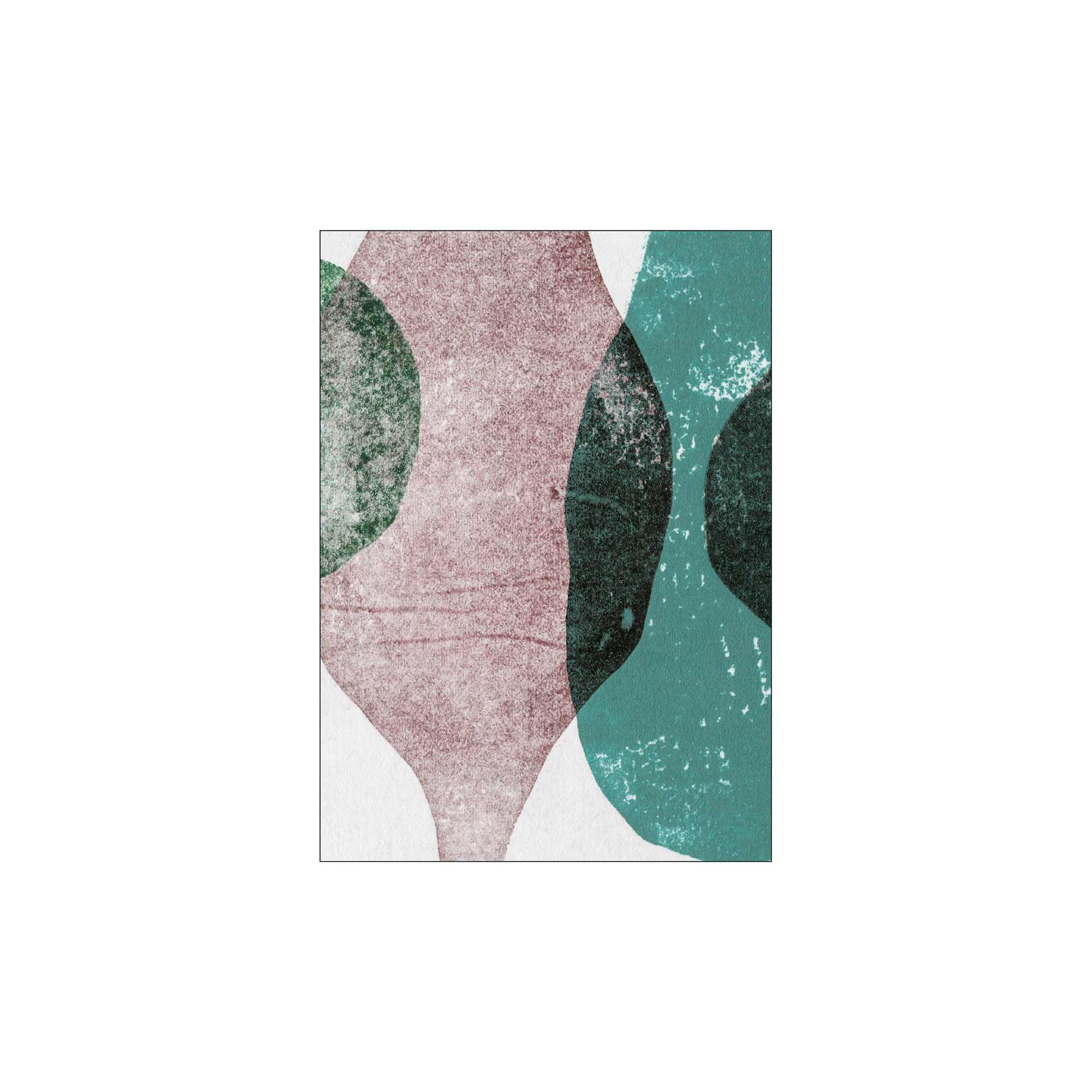 Poster Poppy Seed - 2 Cacao/Teal 50 x 70 Pernille Folcarelli.