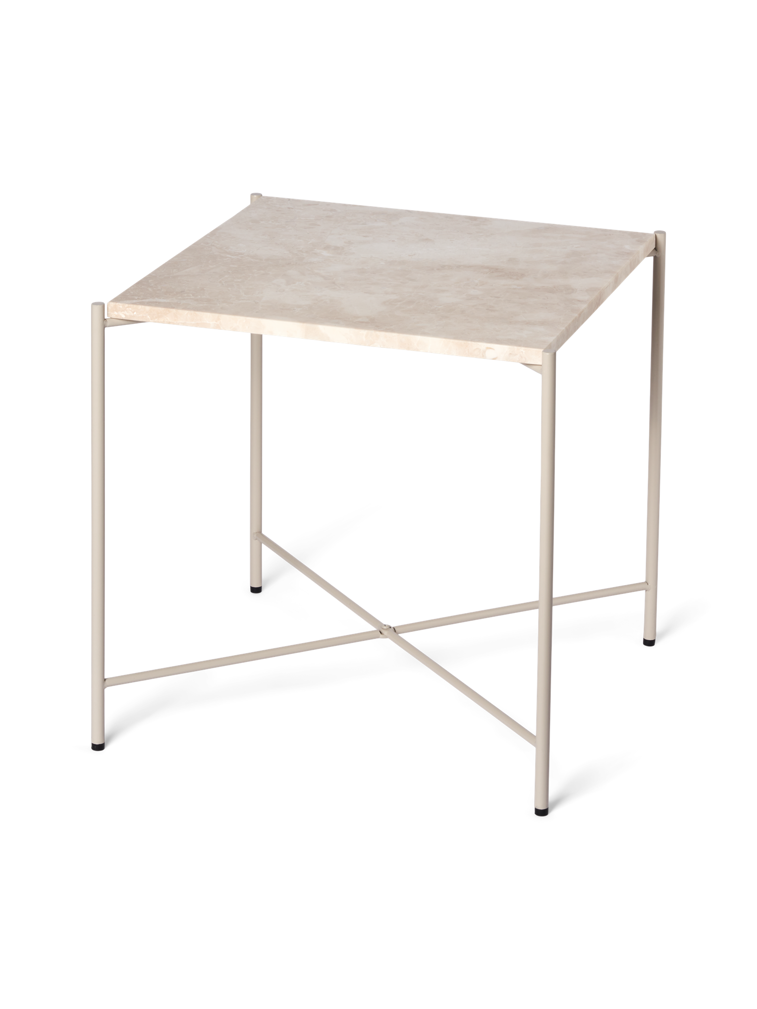 Side table Marble/iron. 40 x 40 x 40 cm.