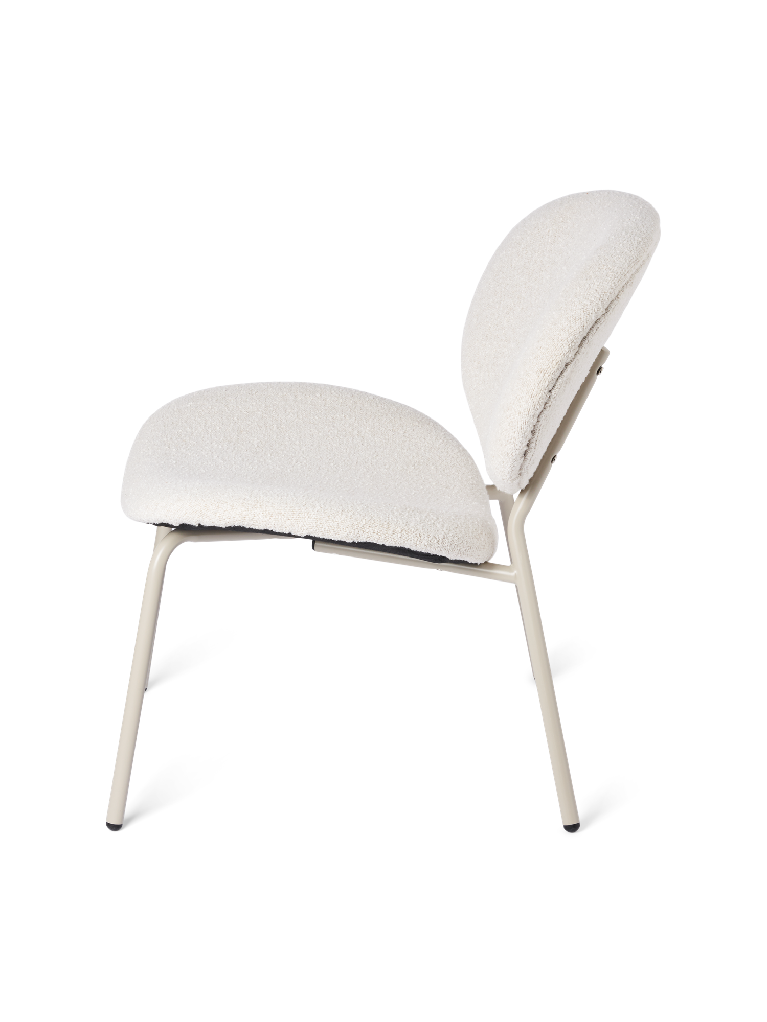 Lounge chair with bouclé fabric 67 x 78.5 x 75.5 cm.