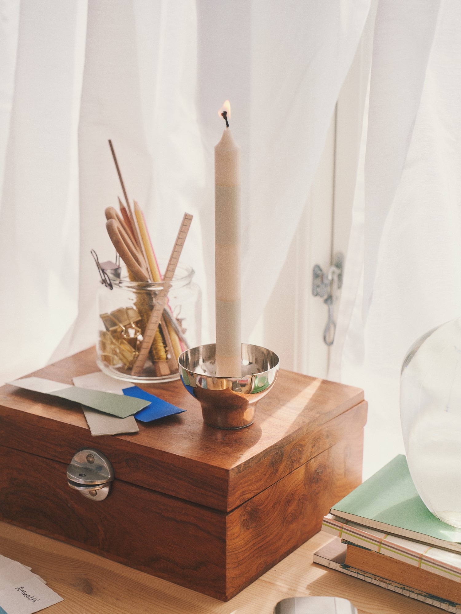 Candles 25 cm Ø2.2 x 25 cm. 2 pcs.