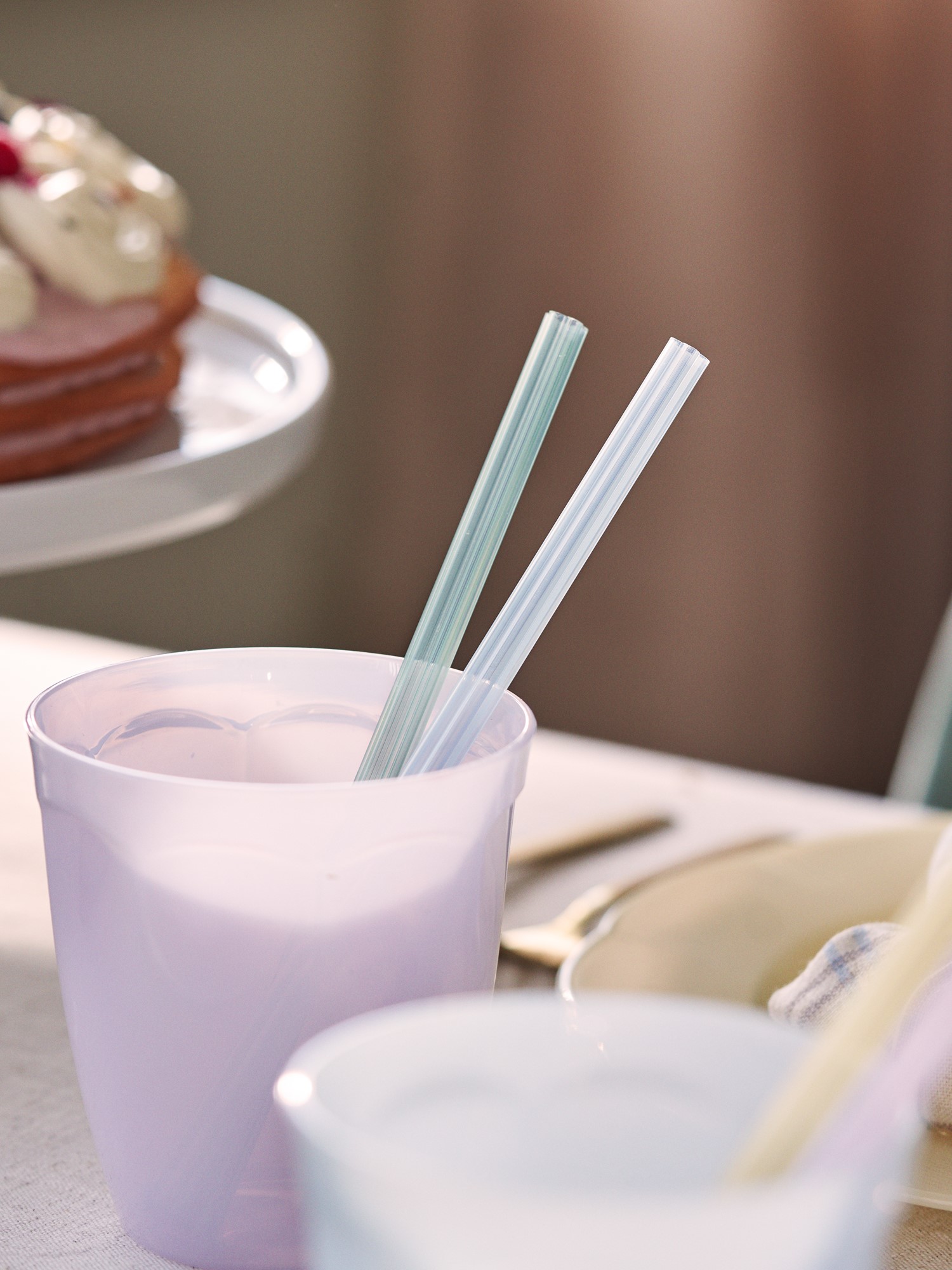 Drinking straws 8-pack 17 cm. 8 pcs. With brush.