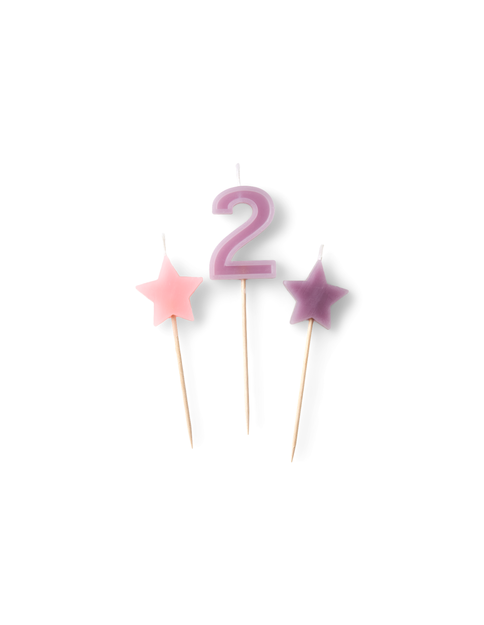 Cake candles Paraffin wax. 3 pcs.