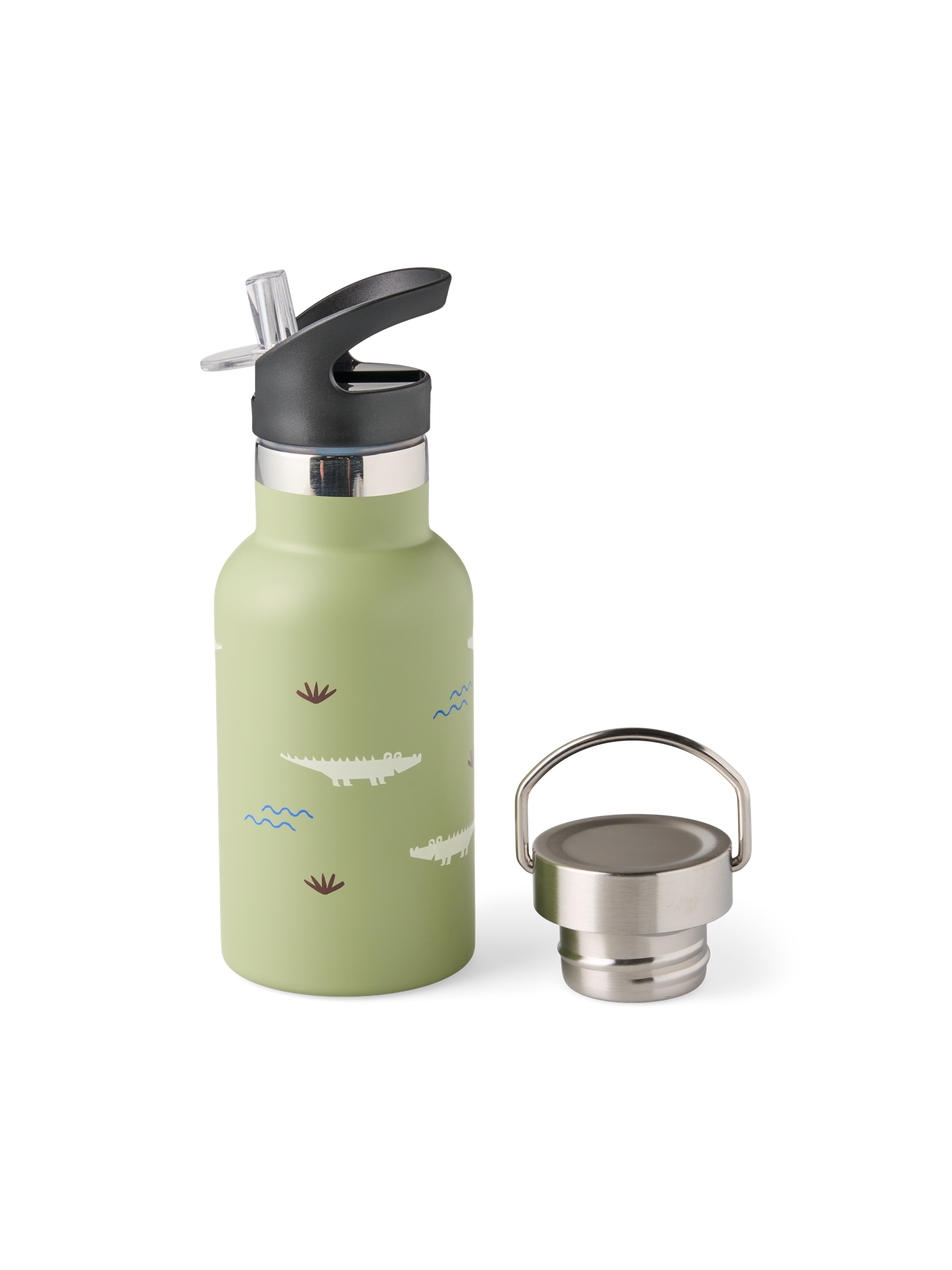 Insulated flask 350 ml Stainless steel. 23 x 10 x 8 cm.