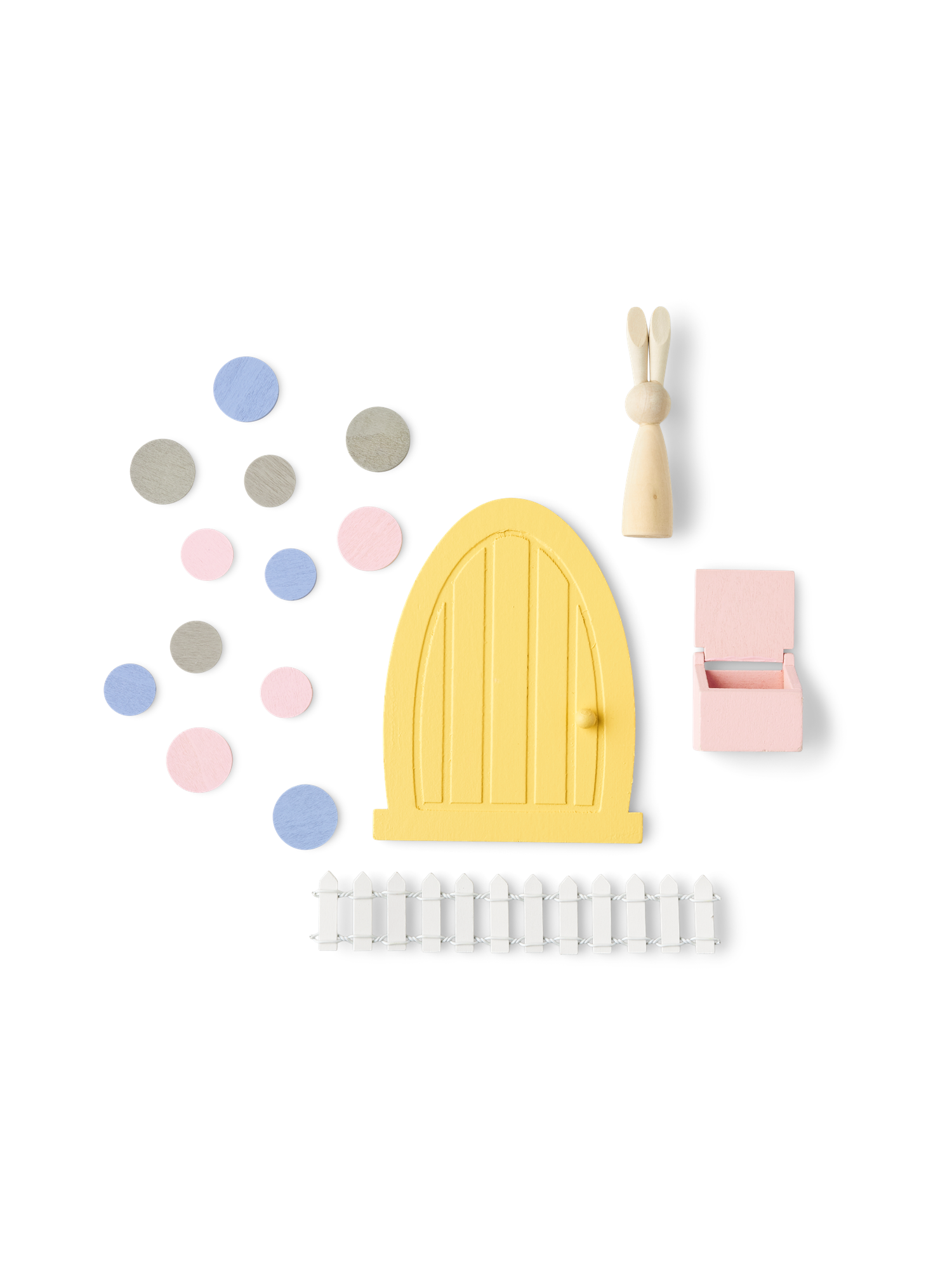 Miniature set Poplar wood/schima superba/iron. 16 parts.