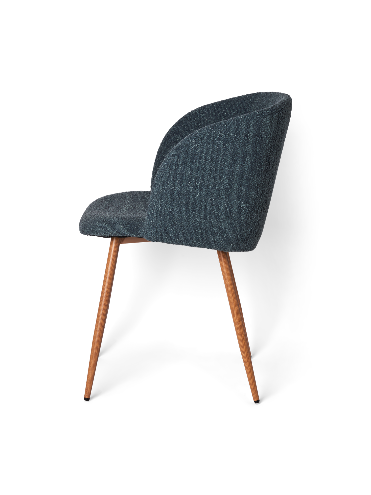 Chair with bouclé fabric Iron/polyester/polyurethane. 50 x 42,5 x 81 cm.