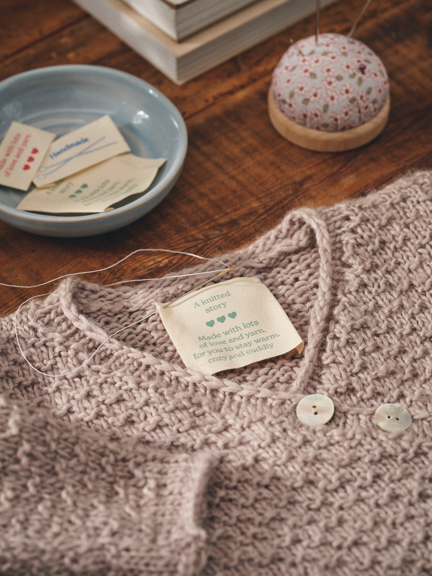 Fabric labels Cotton. 12 pcs.