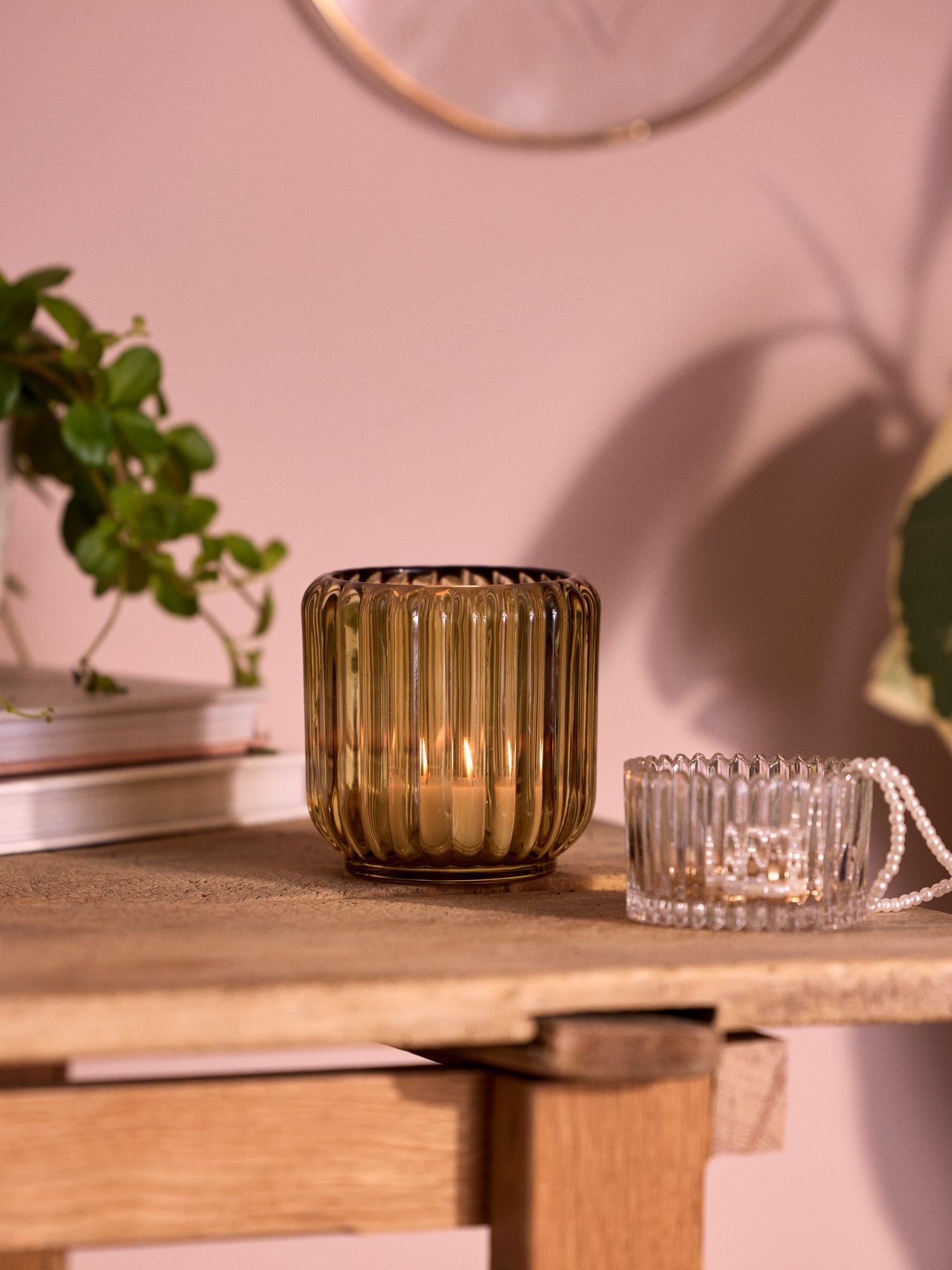 Tealight holder Glass. Ø8 x 8 cm.