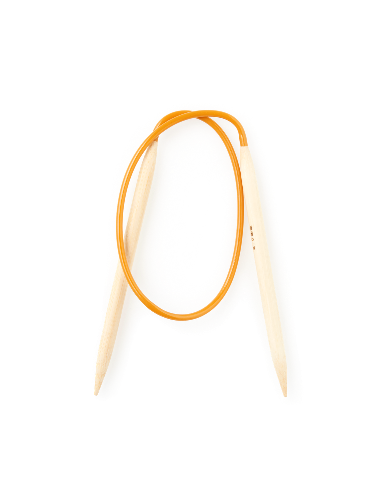 Circular knitting needles 8 mm Bamboo/TPE. 8 mm x 60 cm.