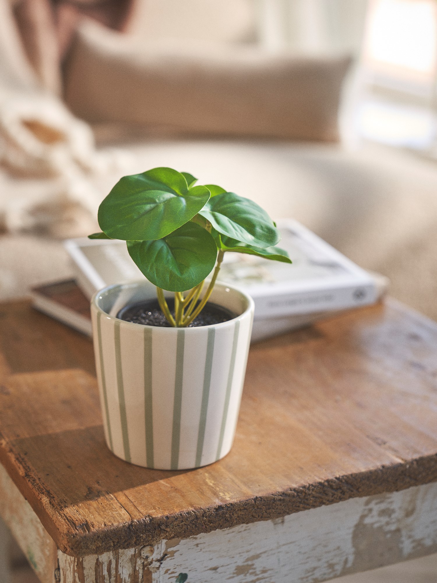 Artificial plant in pot Ø8 x 18 cm.