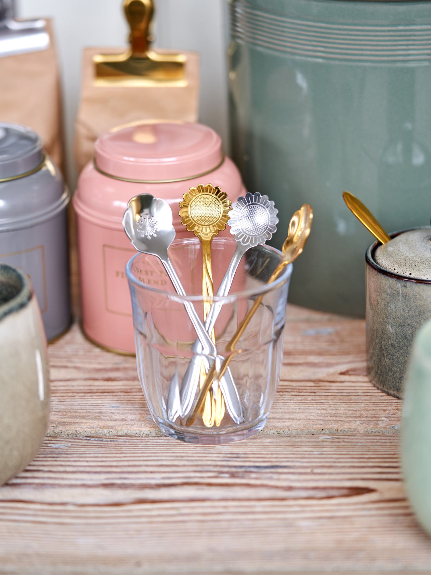 Sunflower spoon Stainless steel. 12.8 cm.